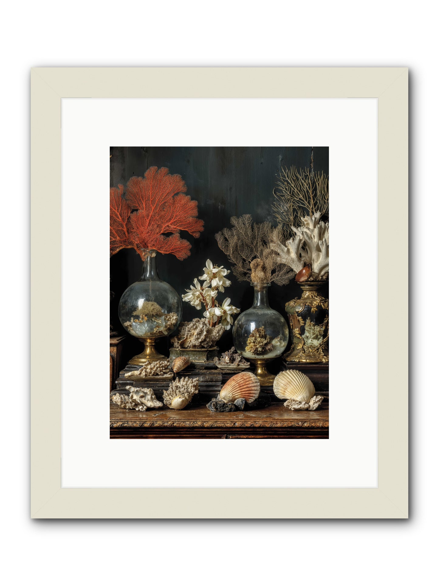Poseidon's Delicious Hoard -- Framed Print - White 9x12