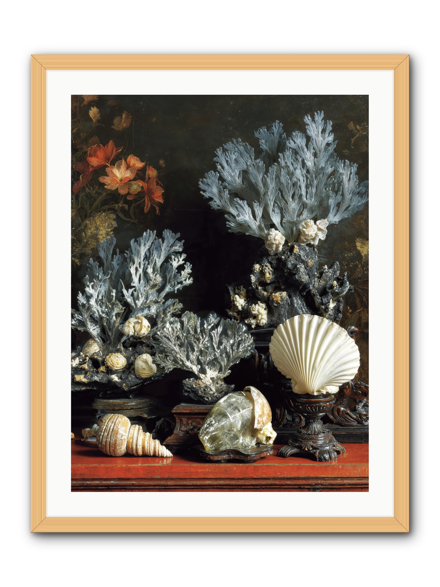 Poseidon's Love Letters -- Framed Print - Natural 24x32