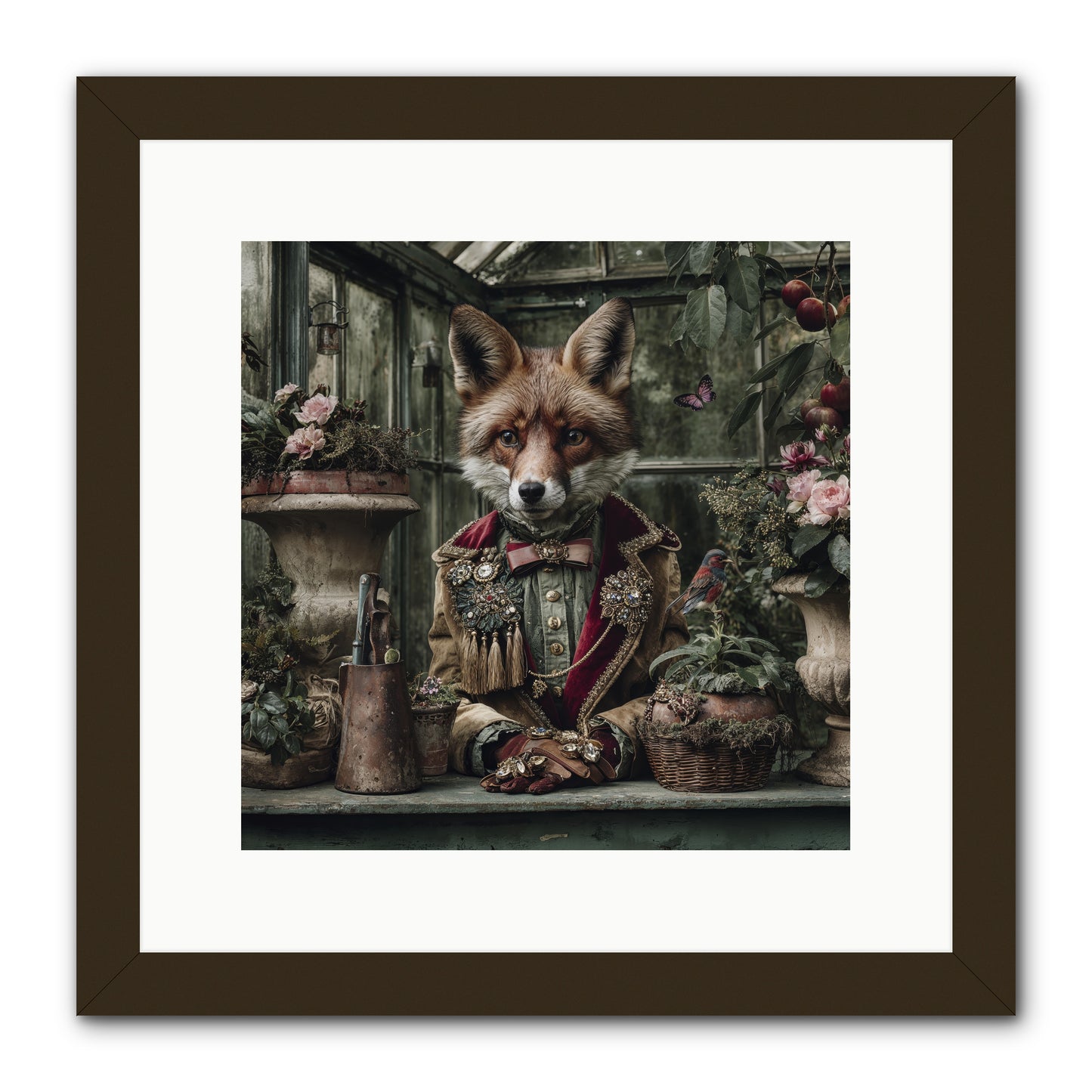 Postcards from Noon -- Framed Print - Black 12x12