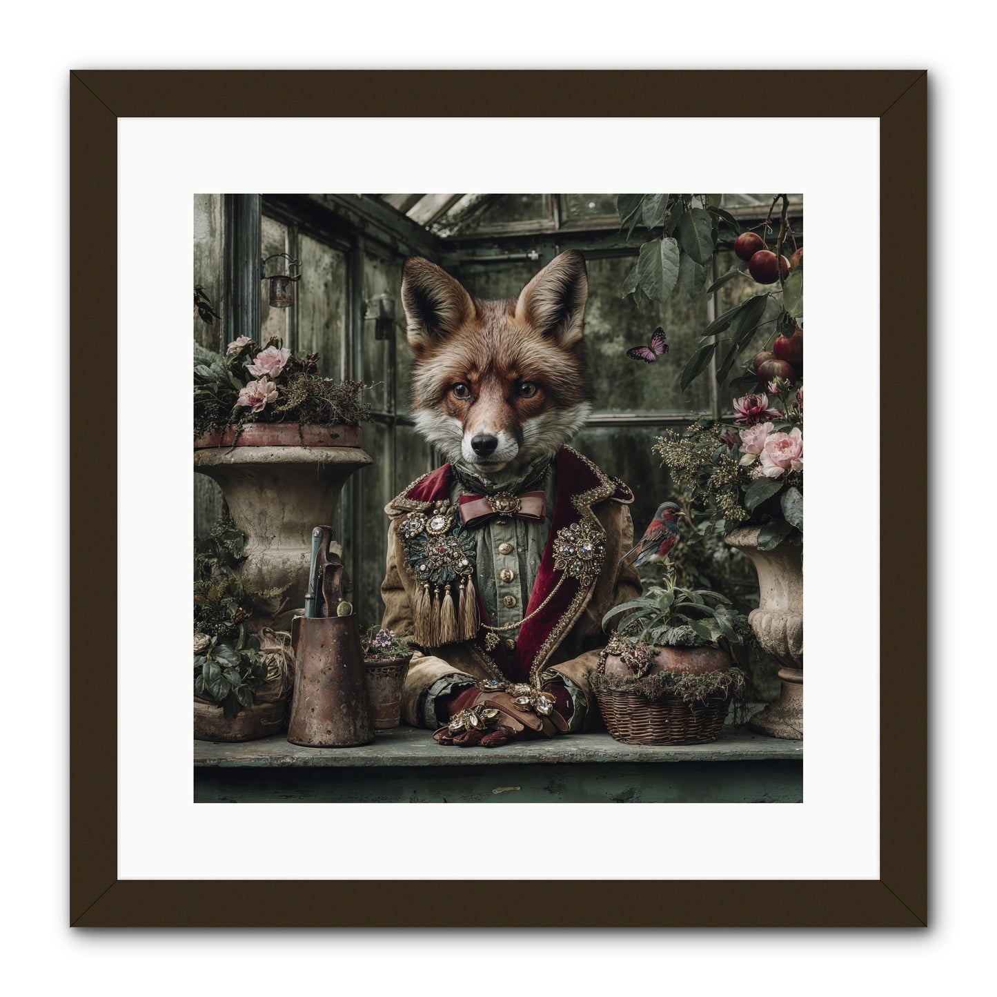Postcards from Noon -- Framed Print - Black 16x16