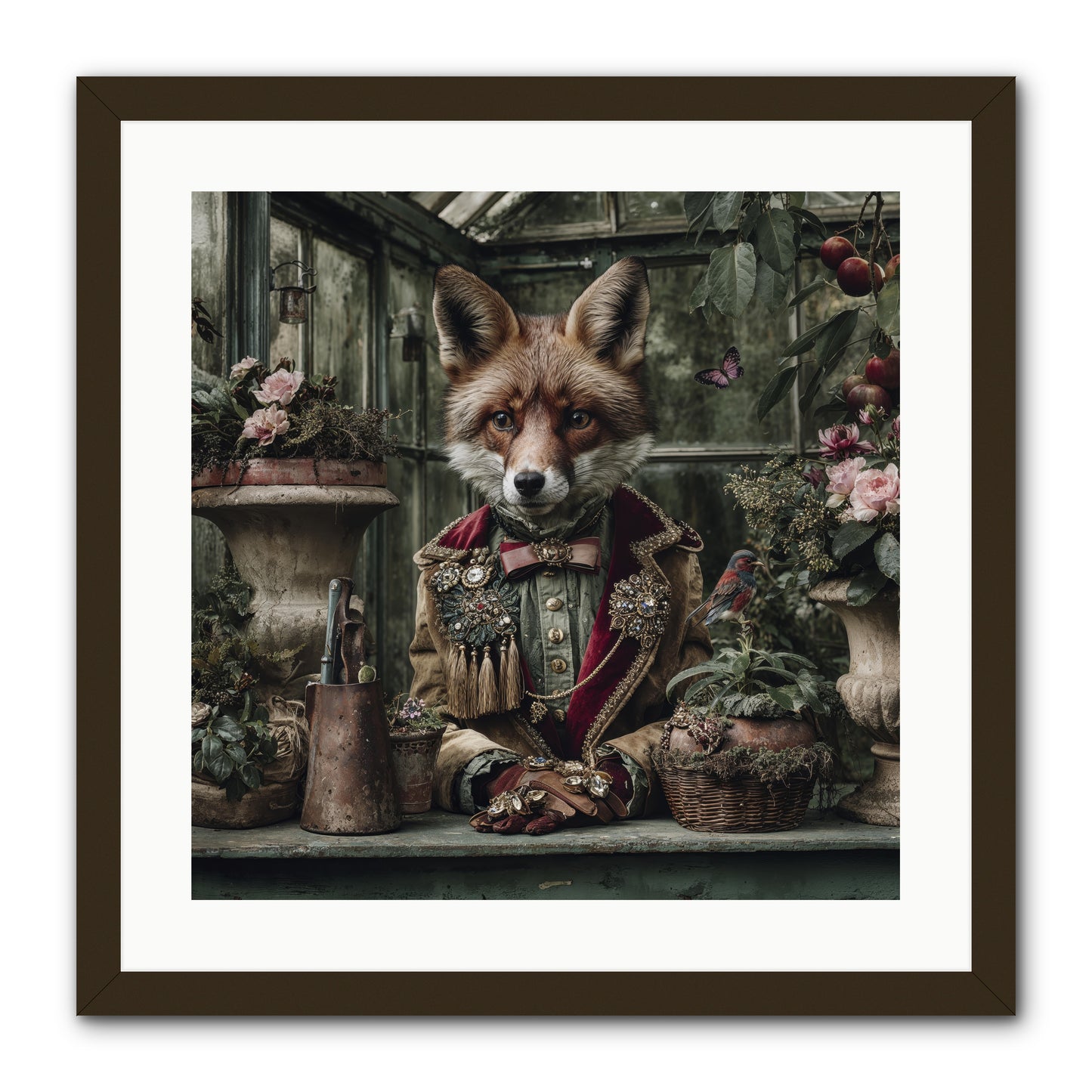 Postcards from Noon -- Framed Print - Black 20x20