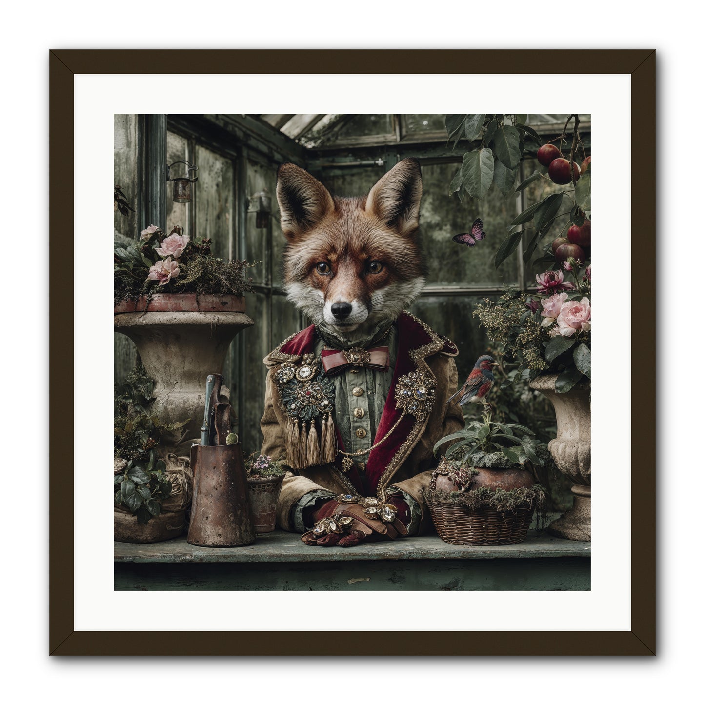 Postcards from Noon -- Framed Print - Black 24x24