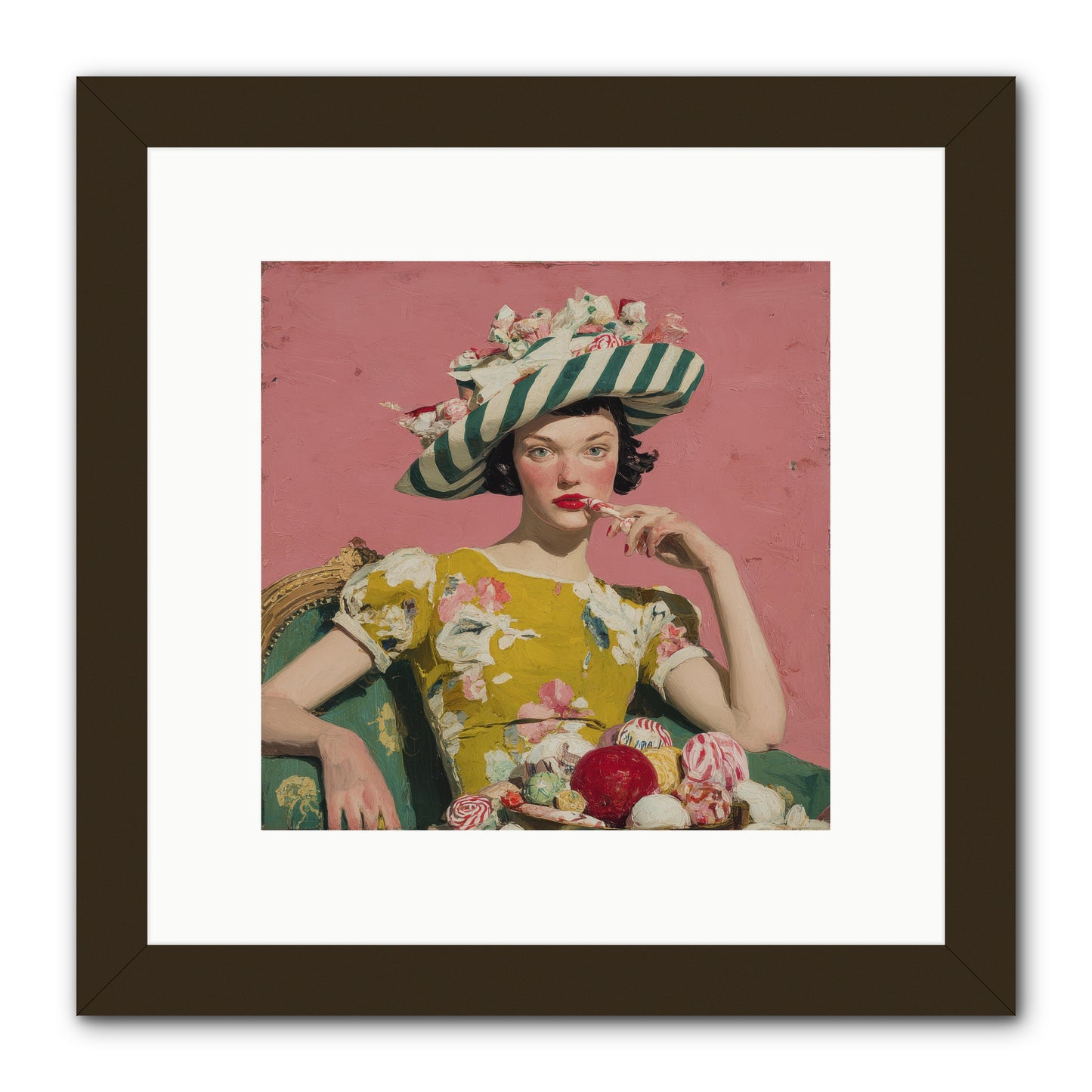 Postcards to the Past Winter -- Framed Print - Black 10x10