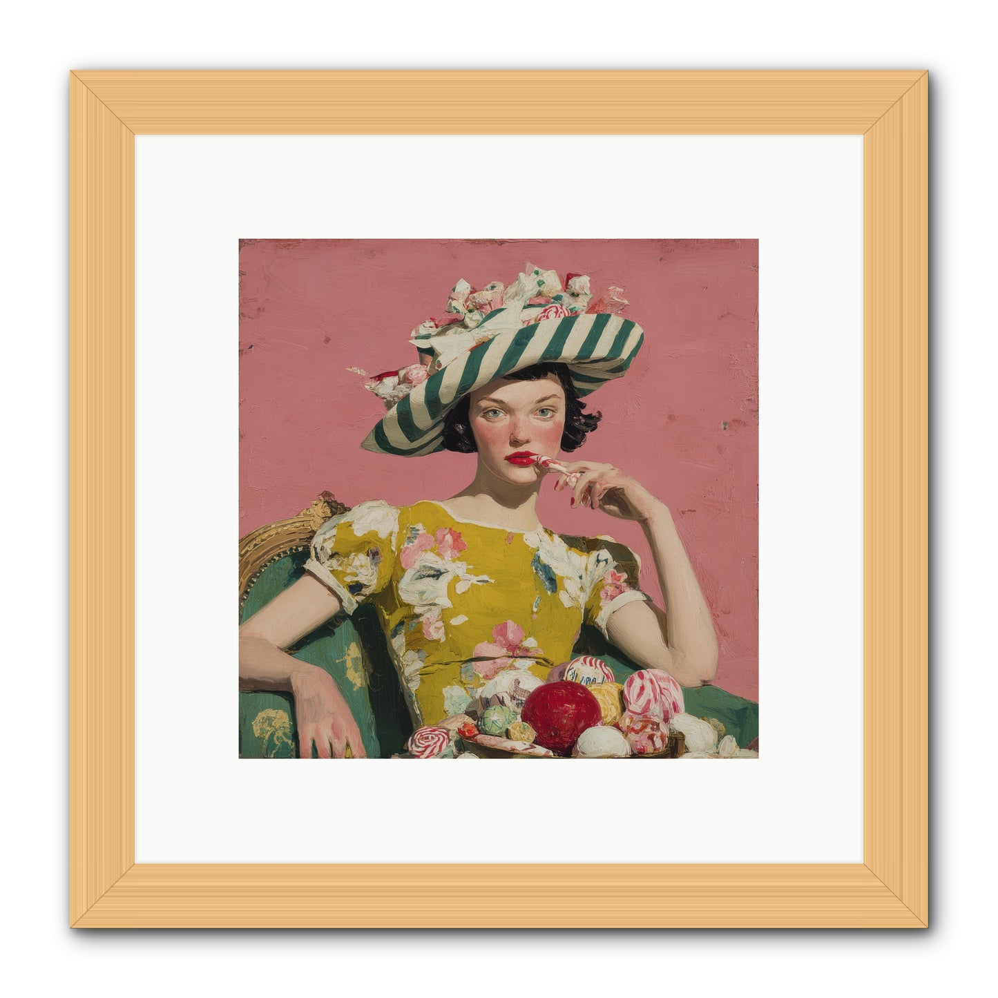 Postcards to the Past Winter -- Framed Print - Natural 10x10