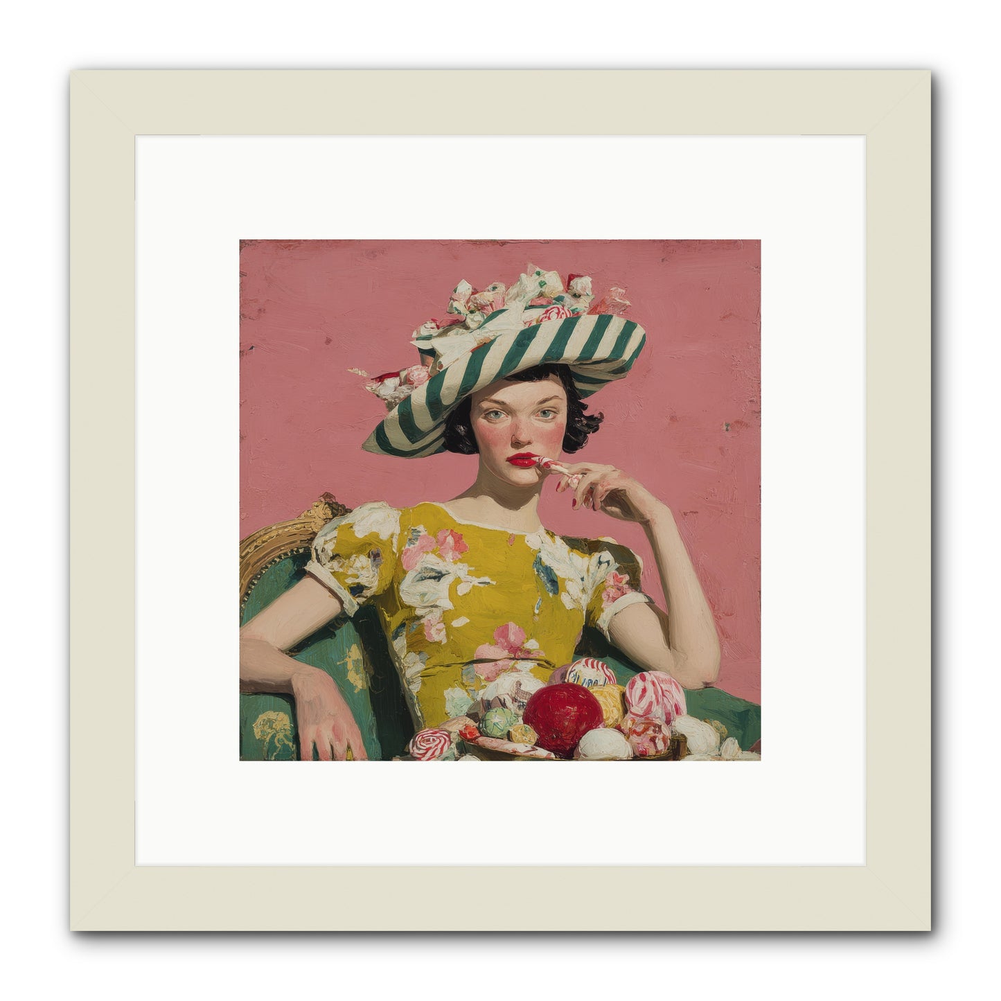 Postcards to the Past Winter -- Framed Print - White 10x10