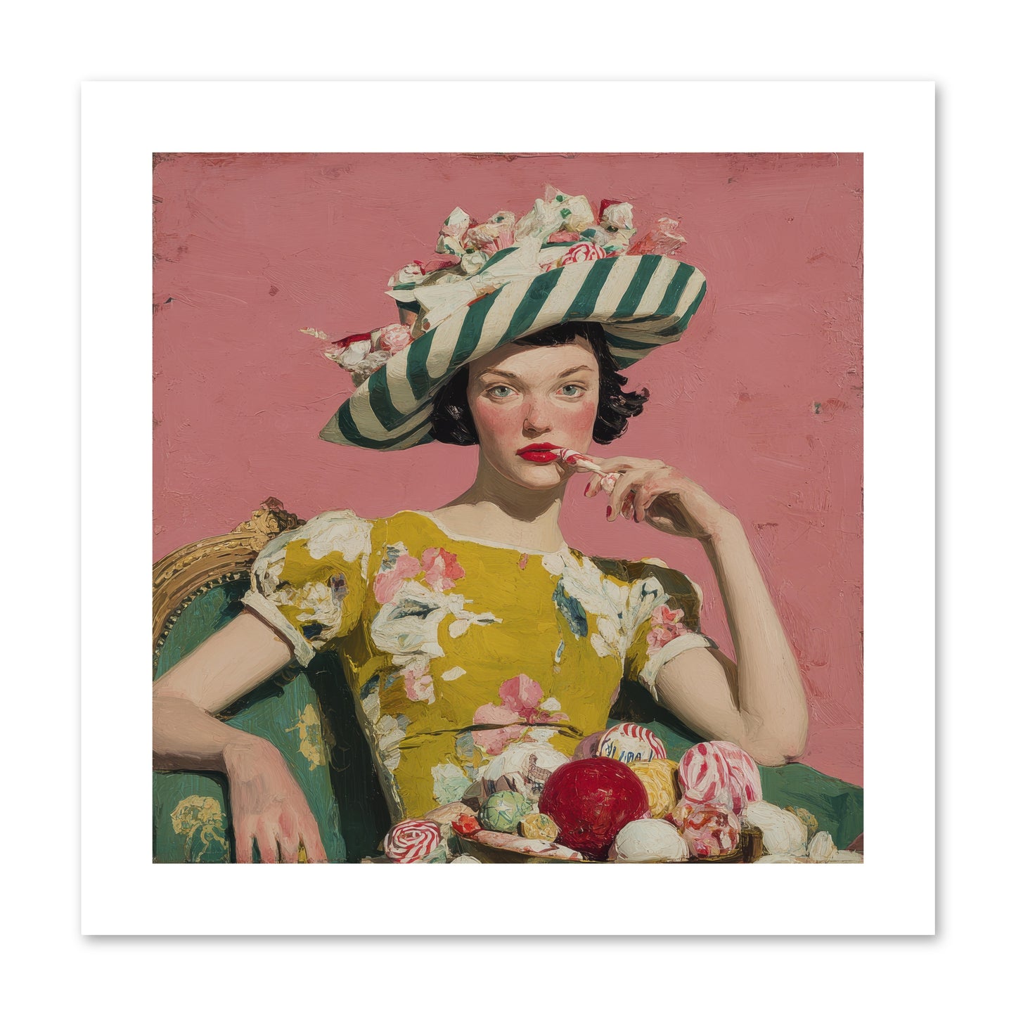 Postcards to the Past Winter -- Loose Canvas Print 10x10