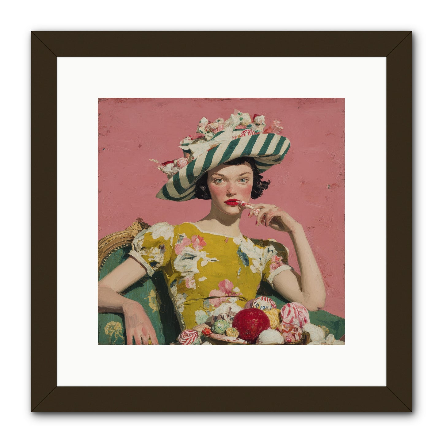 Postcards to the Past Winter -- Framed Print - Black 12x12
