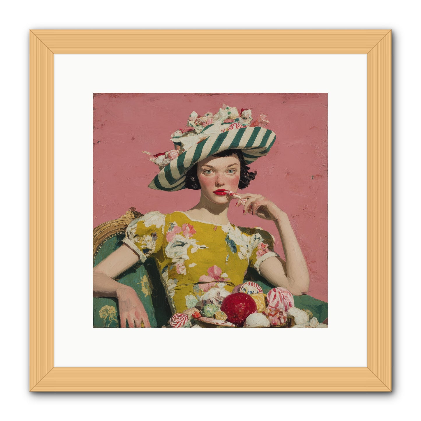 Postcards to the Past Winter -- Framed Print - Natural 12x12