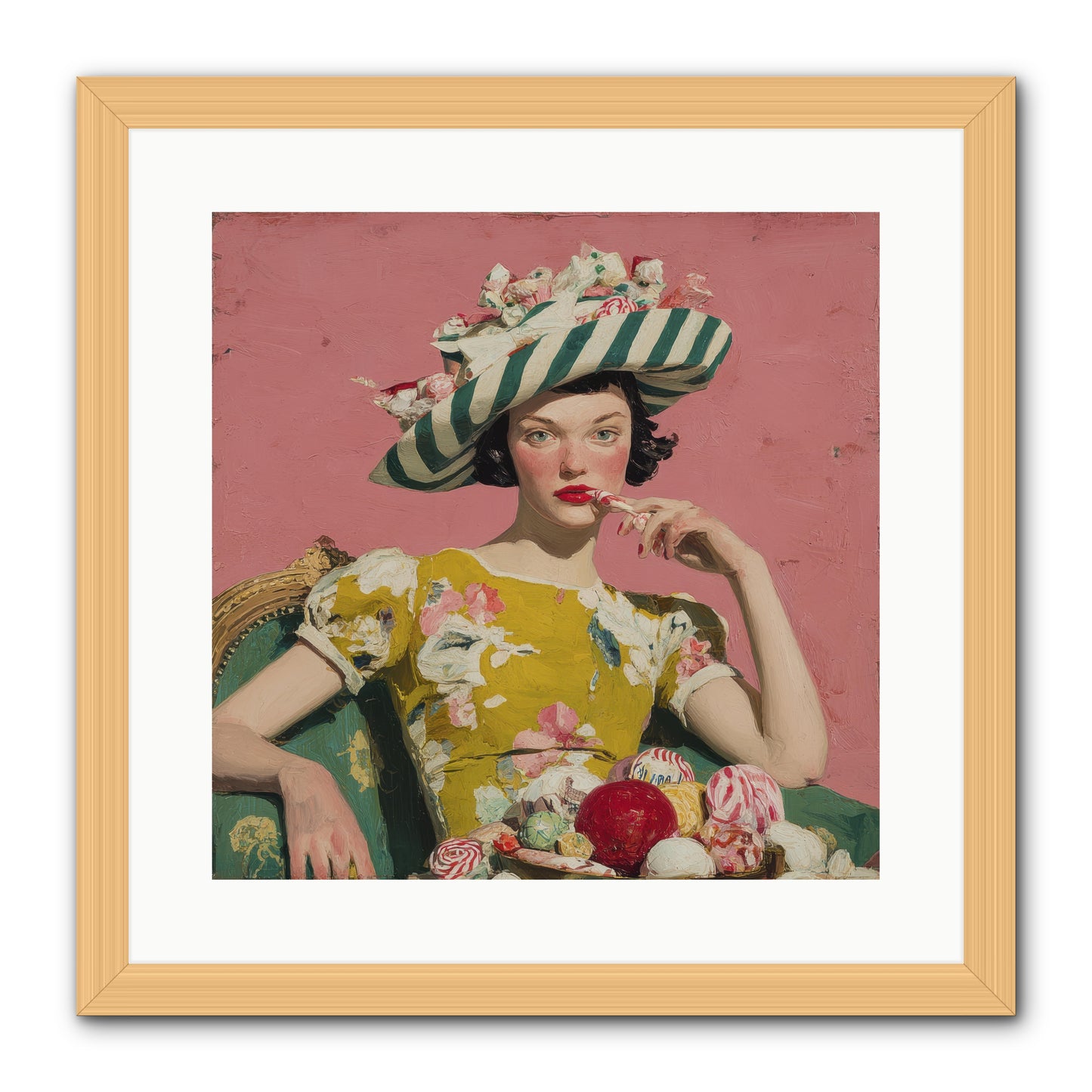 Postcards to the Past Winter -- Framed Print - Natural 16x16