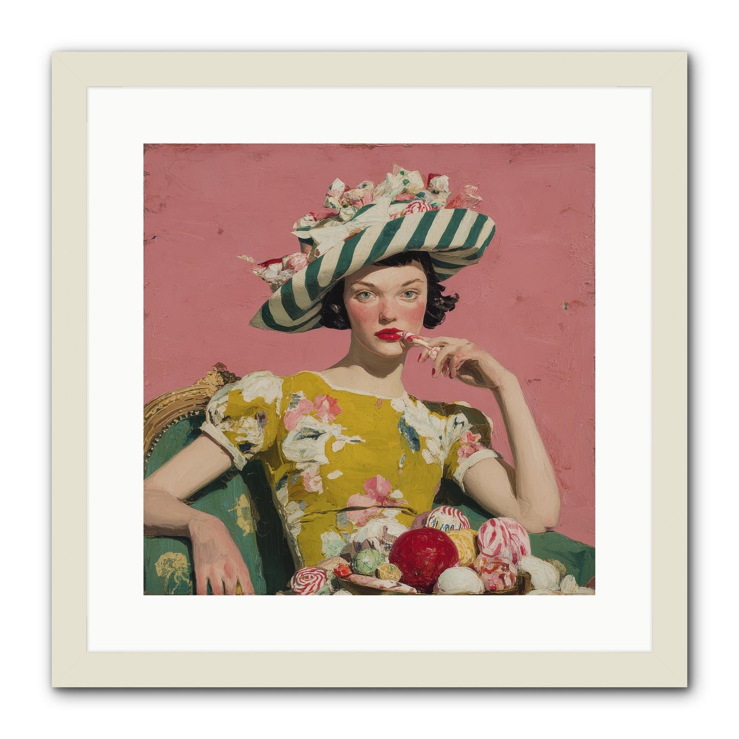 Postcards to the Past Winter -- Framed Print - White 16x16