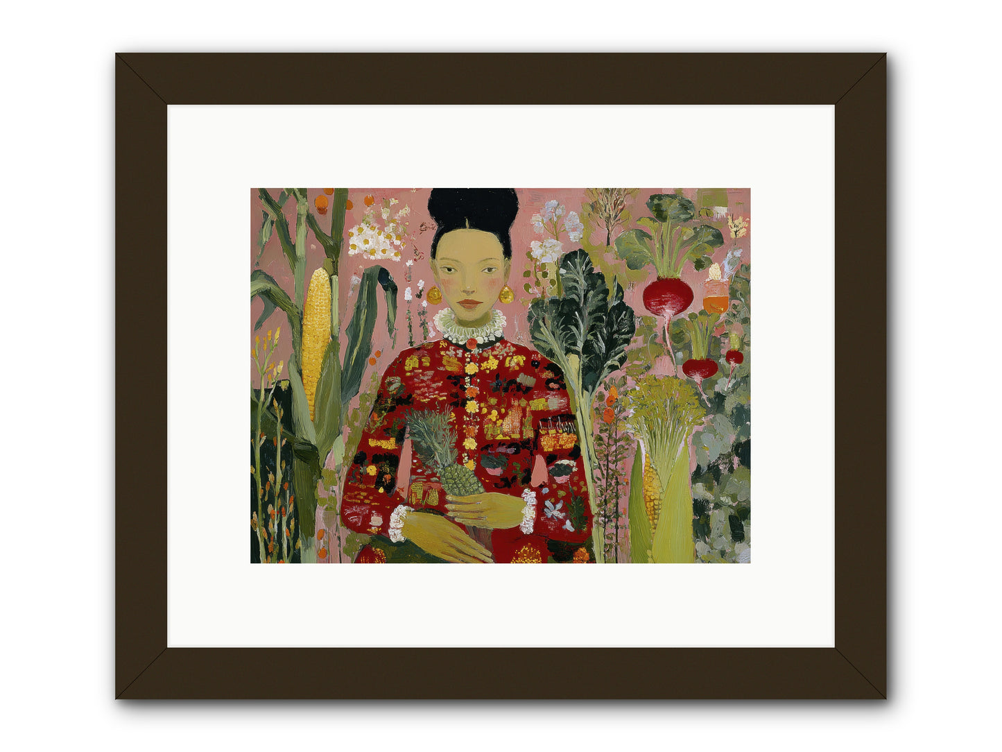 Postscript from the Greenhouse Steps -- Framed Print - Black 12x9