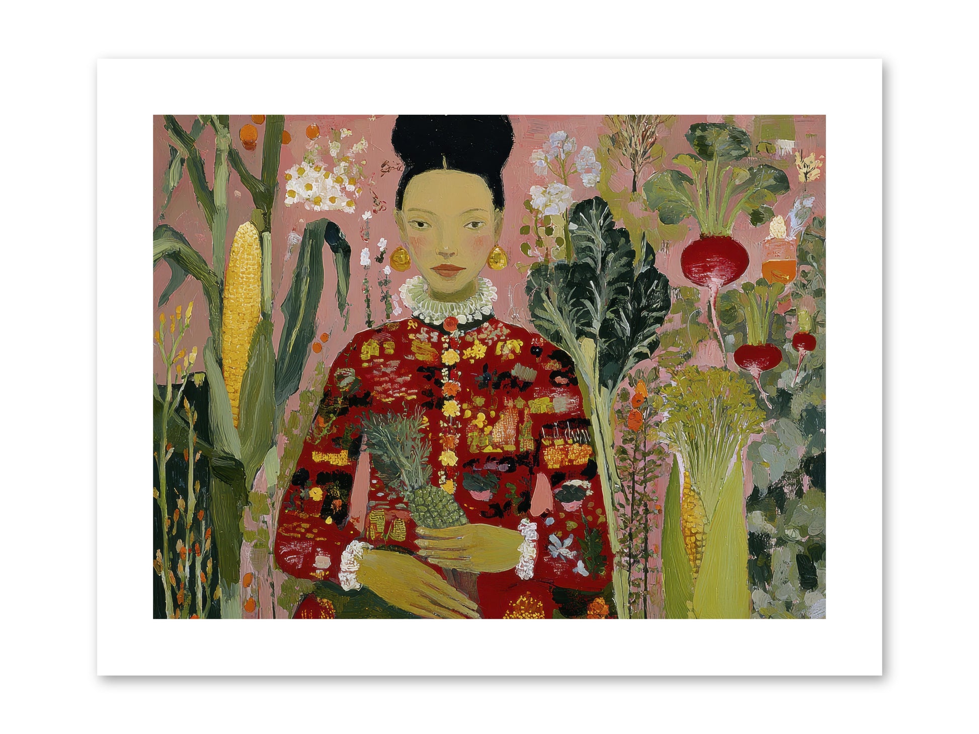 Postscript from the Greenhouse Steps -- Loose Canvas Print 12x9