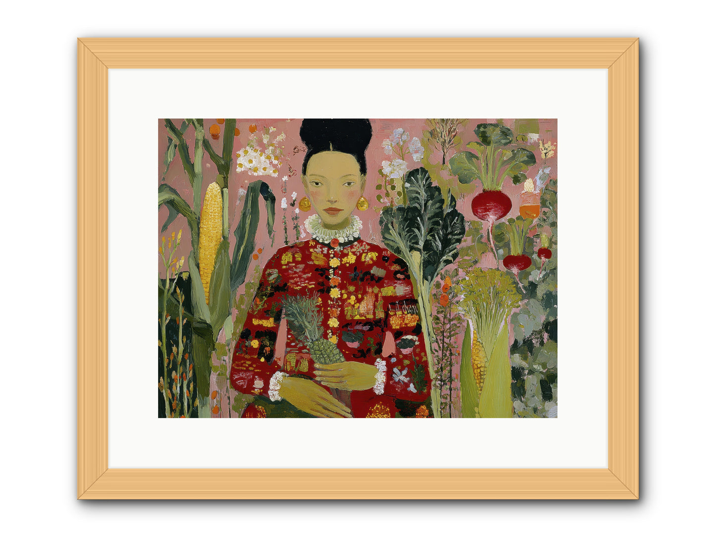 Postscript from the Greenhouse Steps -- Framed Print - Natural 16x12
