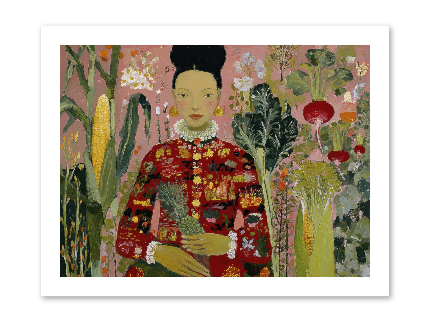 Postscript from the Greenhouse Steps -- Loose Canvas Print 16x12