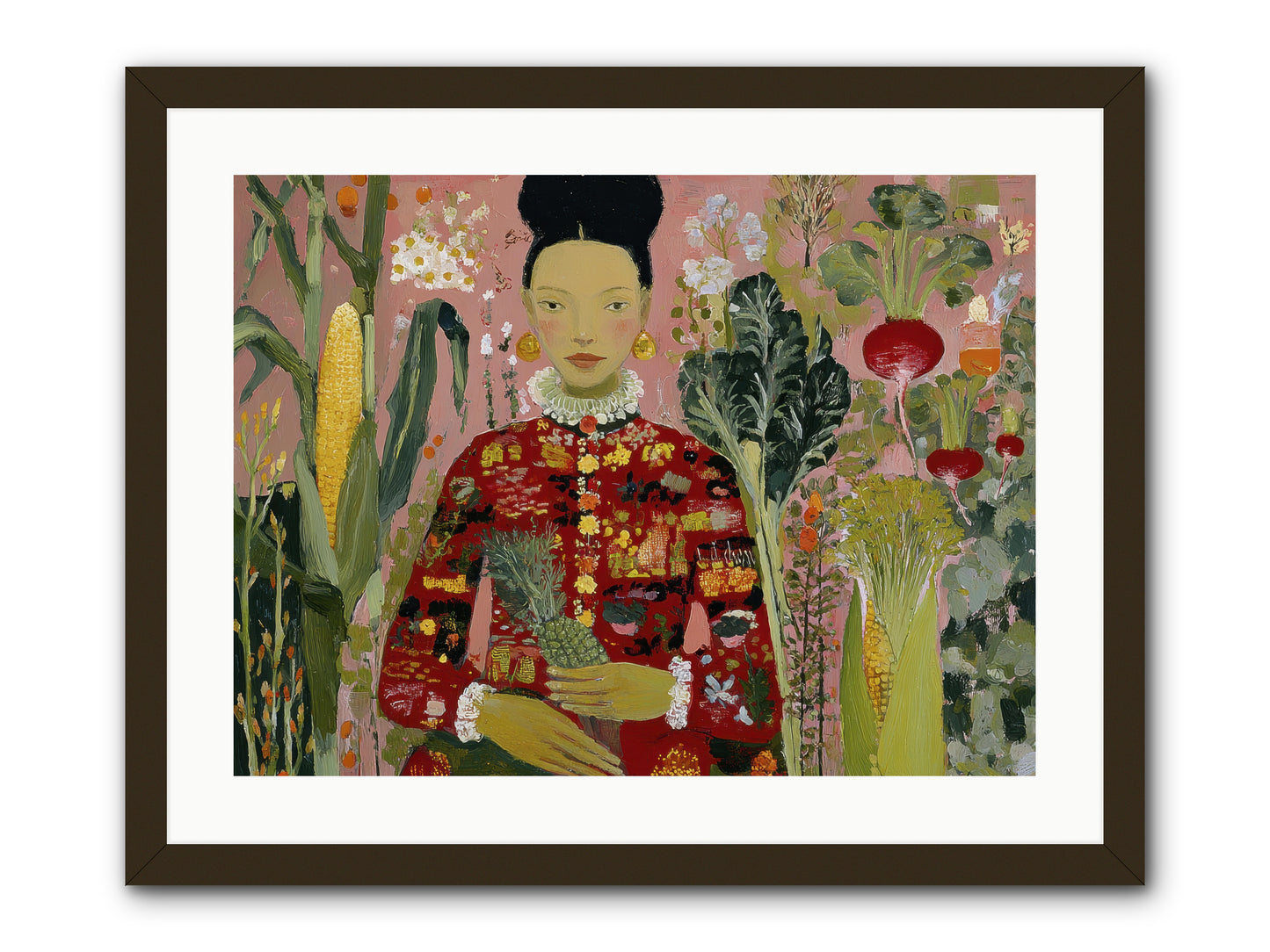 Postscript from the Greenhouse Steps -- Framed Print - Black 24x18