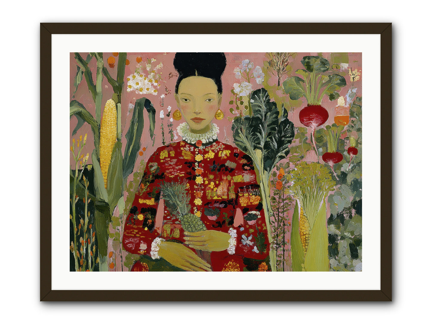 Postscript from the Greenhouse Steps -- Framed Print - Black 32x24