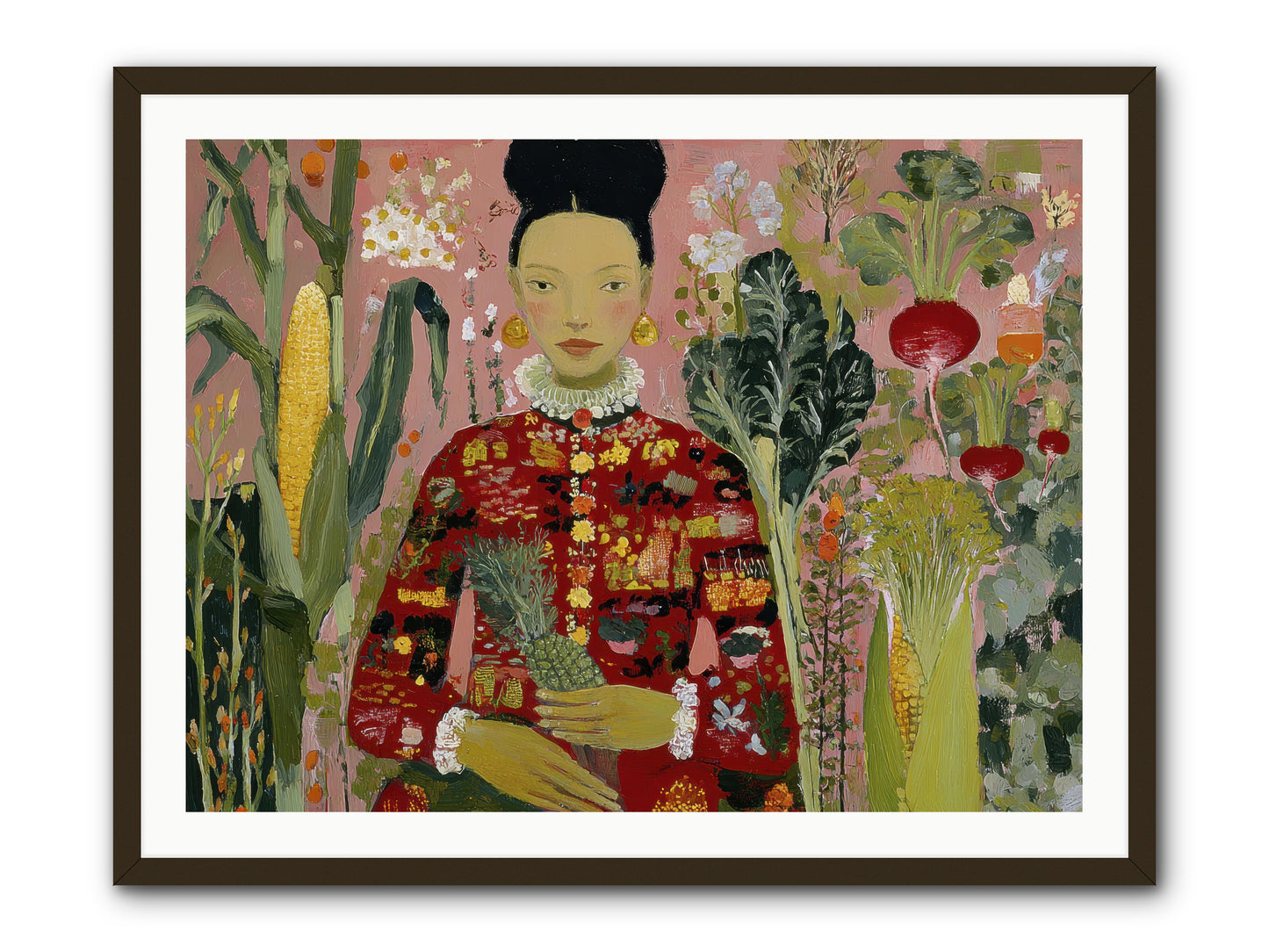 Postscript from the Greenhouse Steps -- Framed Print - Black 40x30