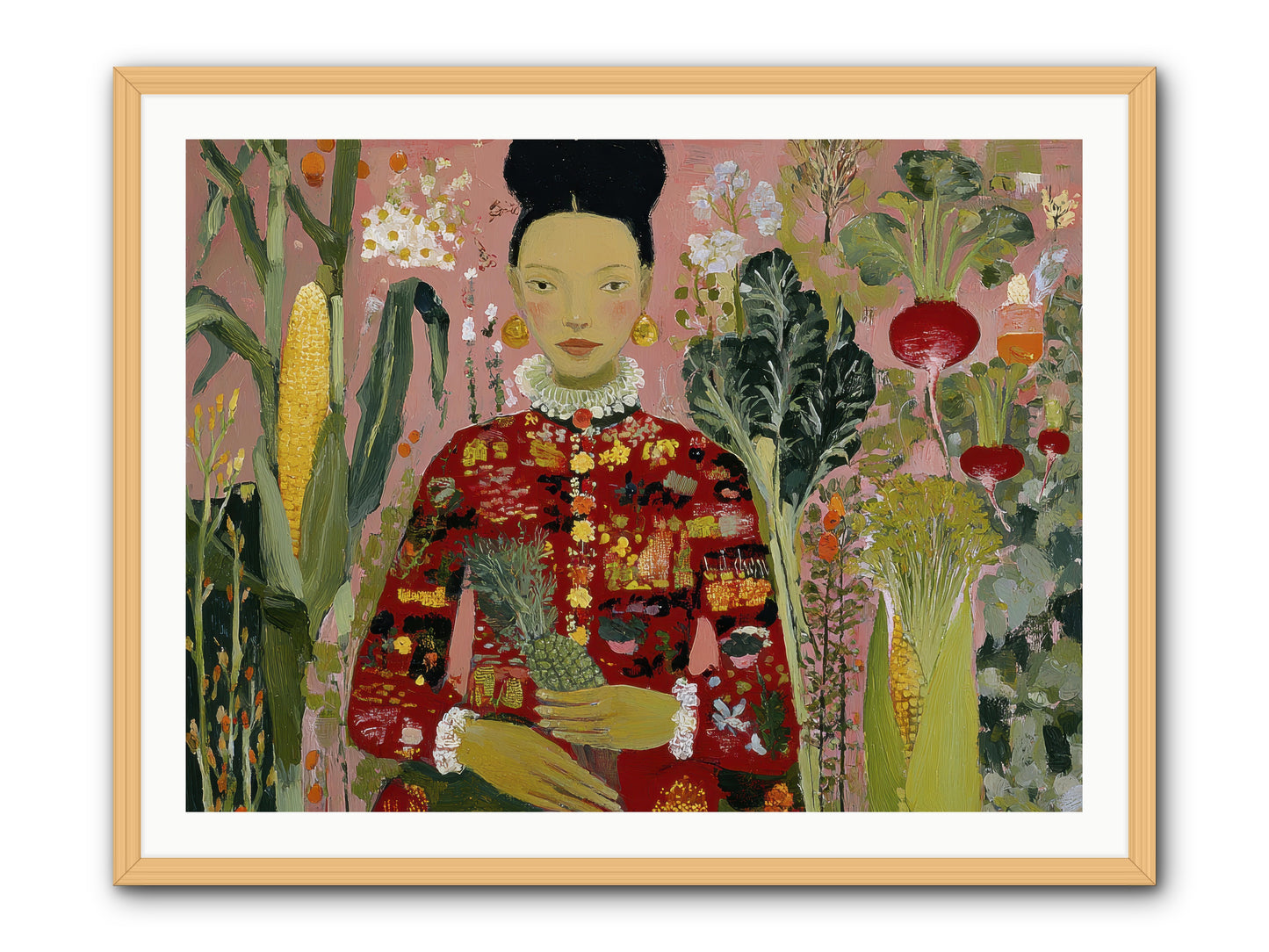 Postscript from the Greenhouse Steps -- Framed Print - Natural 40x30