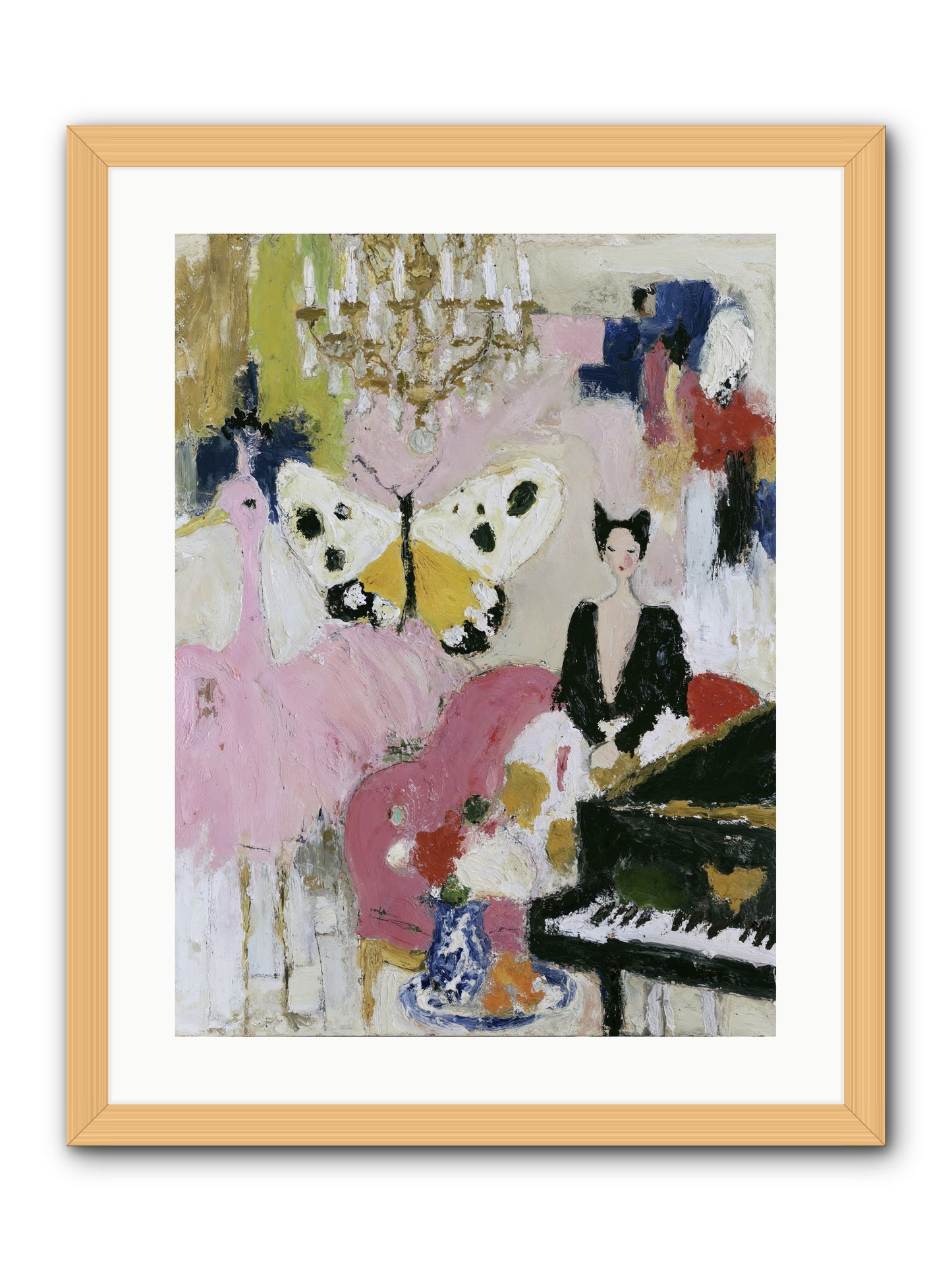 Powder, Pearl, and Nerve -- Framed Print - Natural 18x24