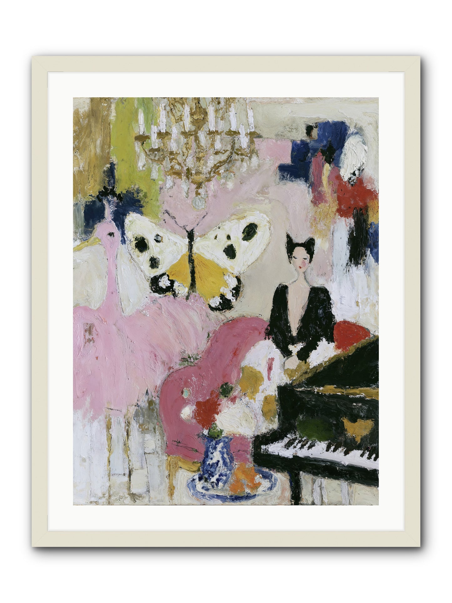 Powder, Pearl, and Nerve -- Framed Print - White 24x32