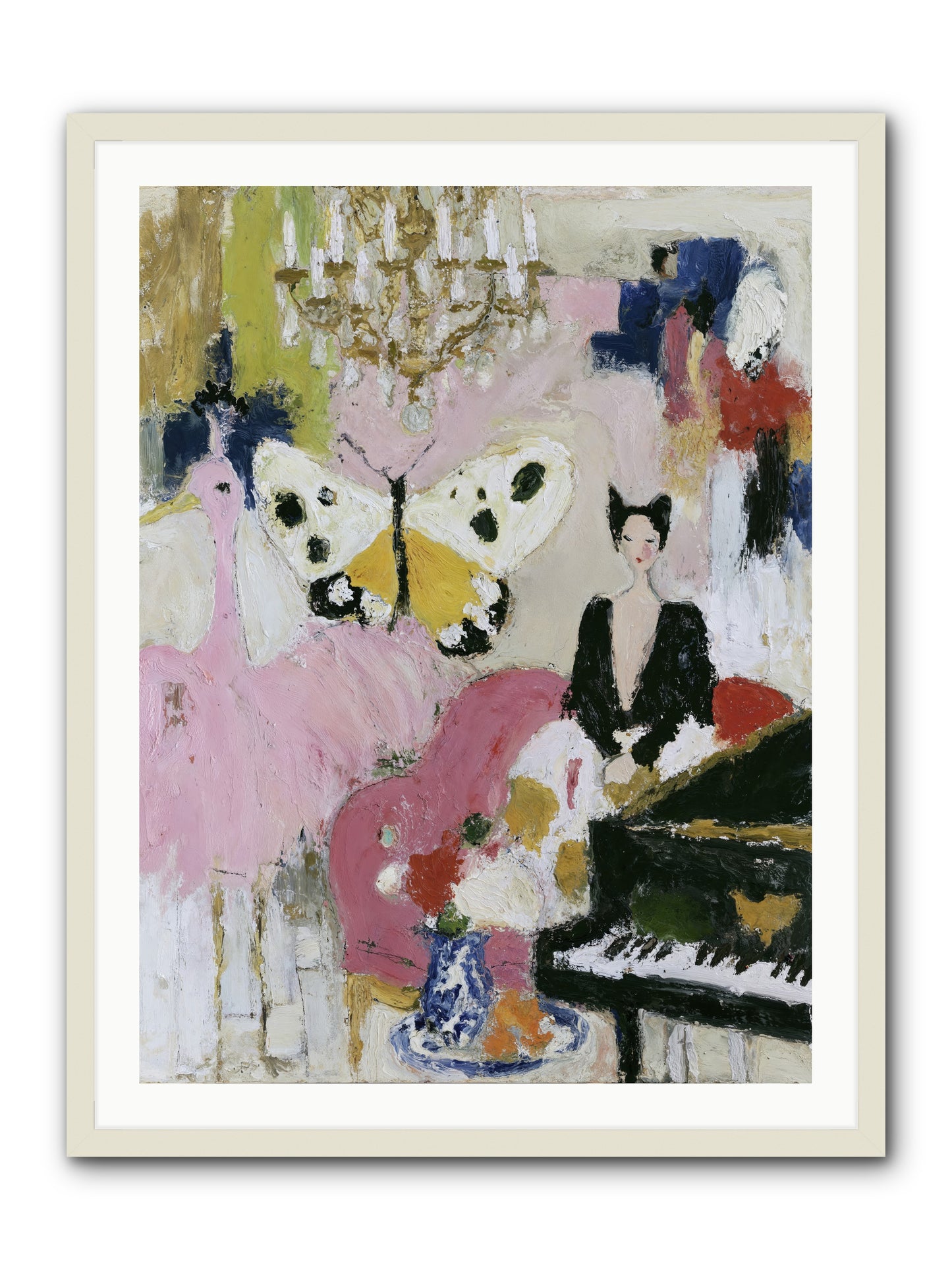 Powder, Pearl, and Nerve -- Framed Print - White 30x40