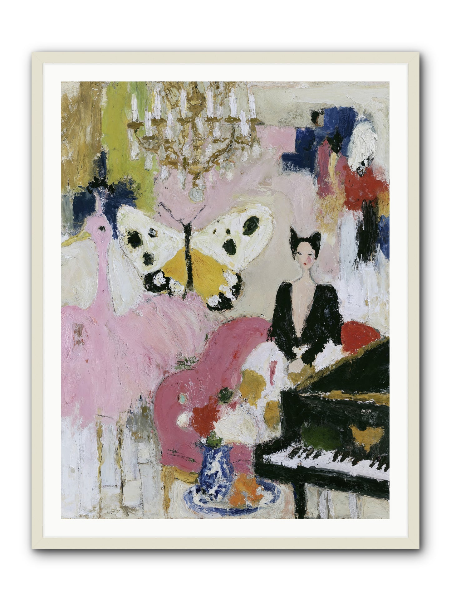 Powder, Pearl, and Nerve -- Framed Print - White 36x48