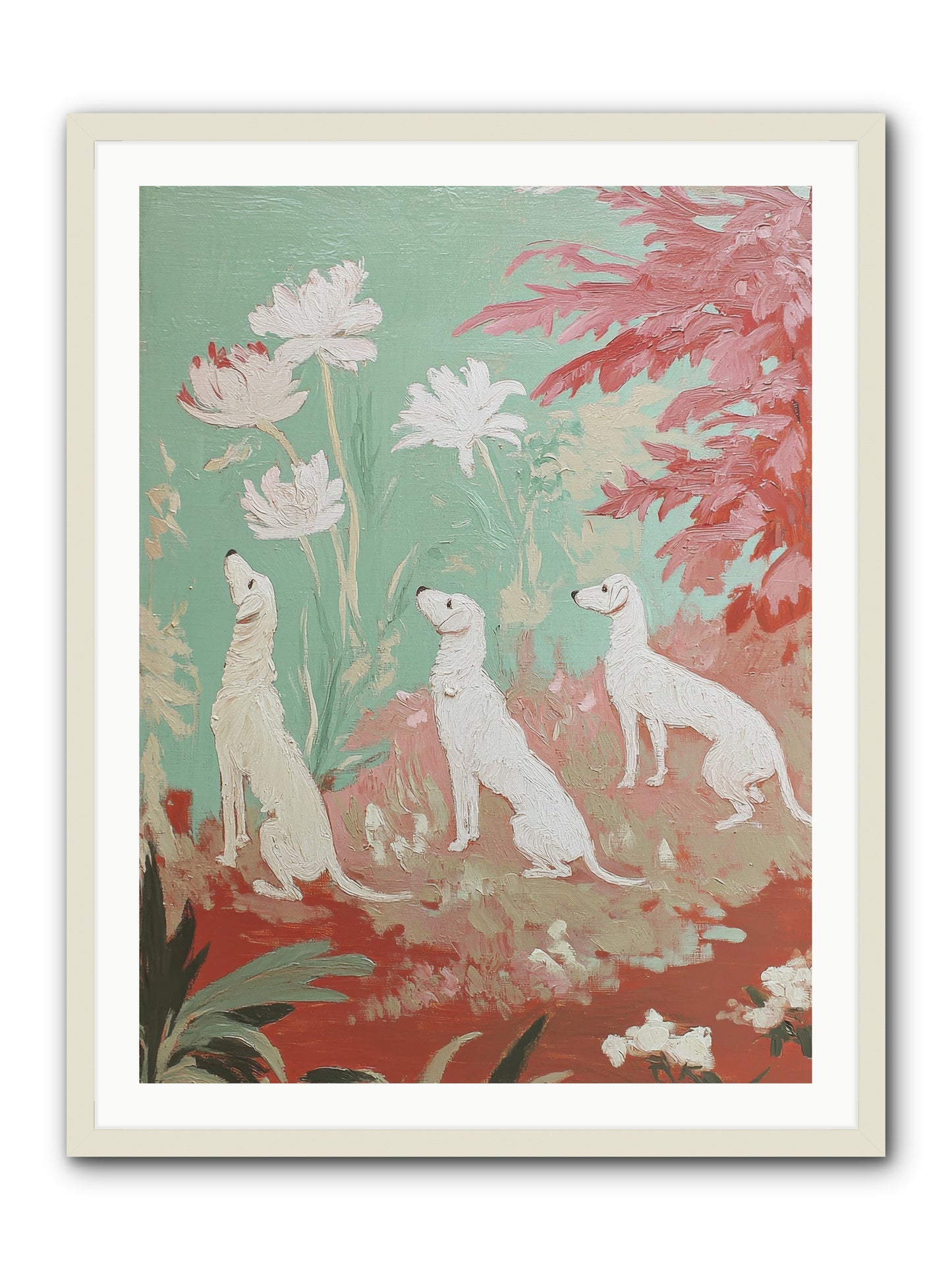 Prairie Companions -- Framed Print - White 30x40