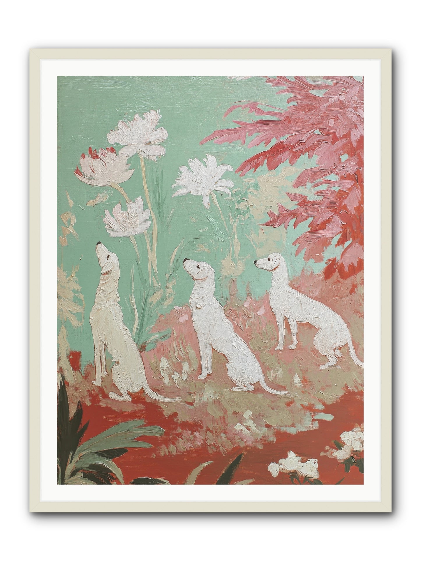 Prairie Companions -- Framed Print - White 36x48