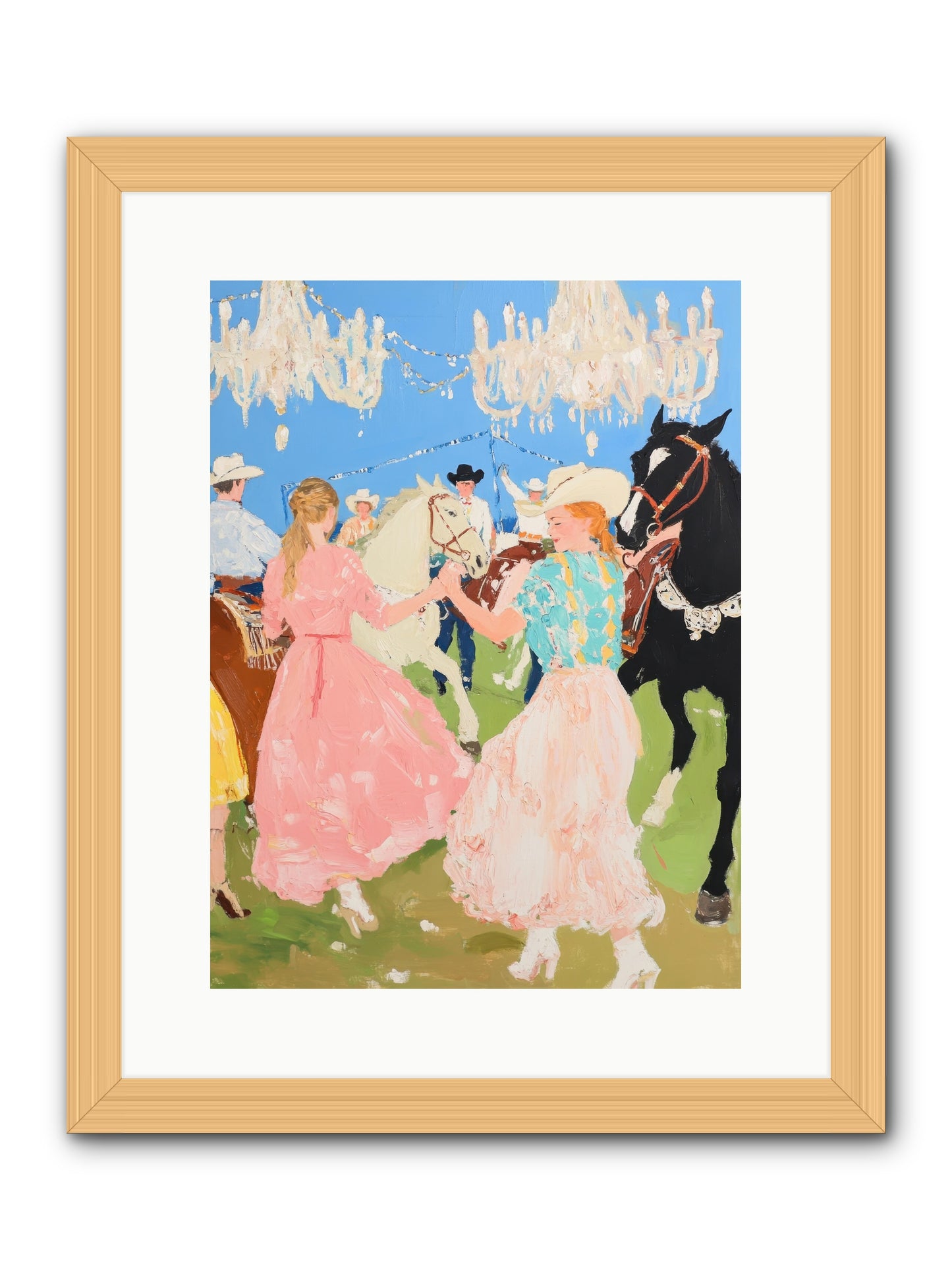 Prairie Dance -- Framed Print - Natural 12x16