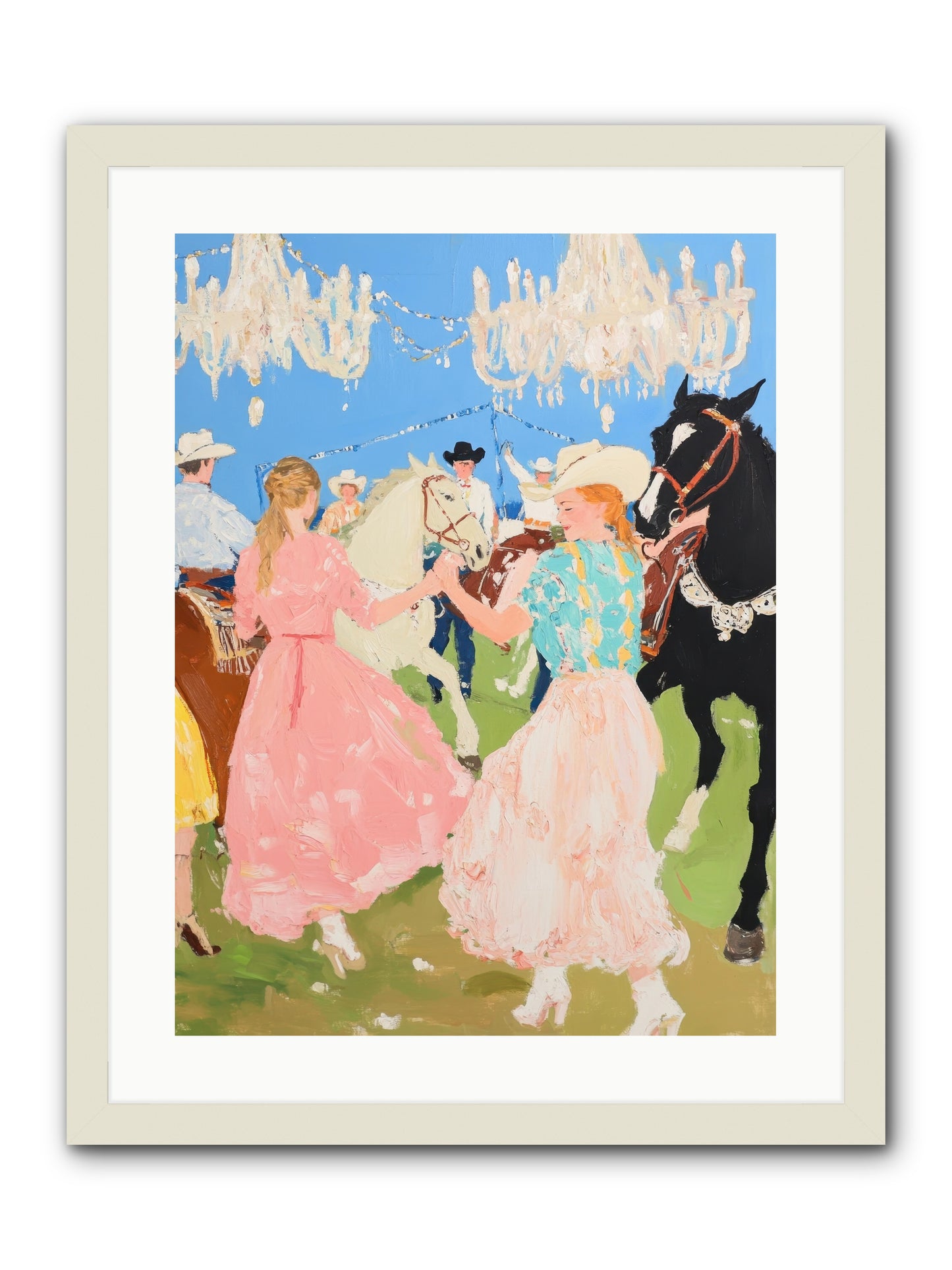 Prairie Dance -- Framed Print - White 18x24