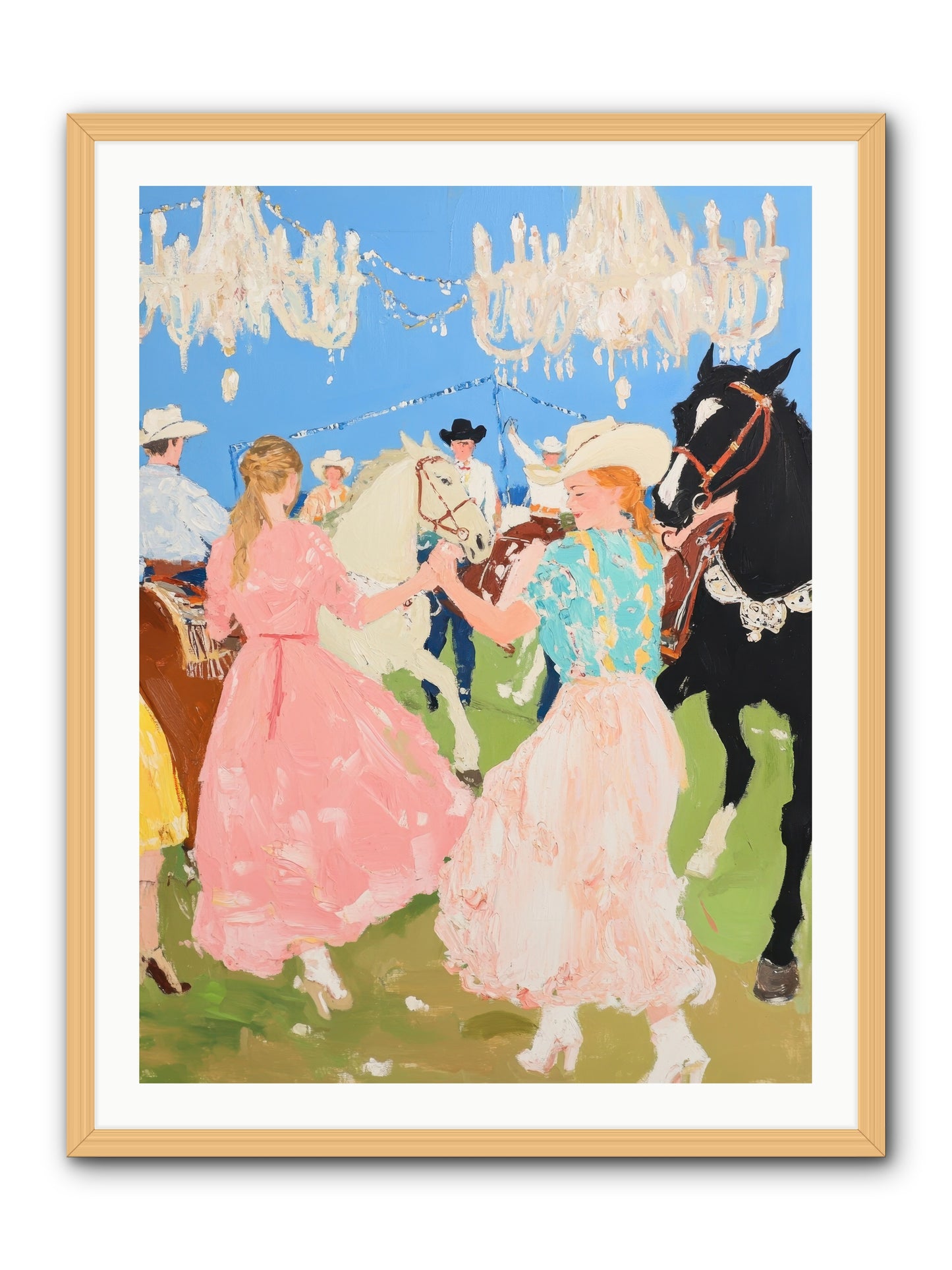 Prairie Dance -- Framed Print - Natural 30x40