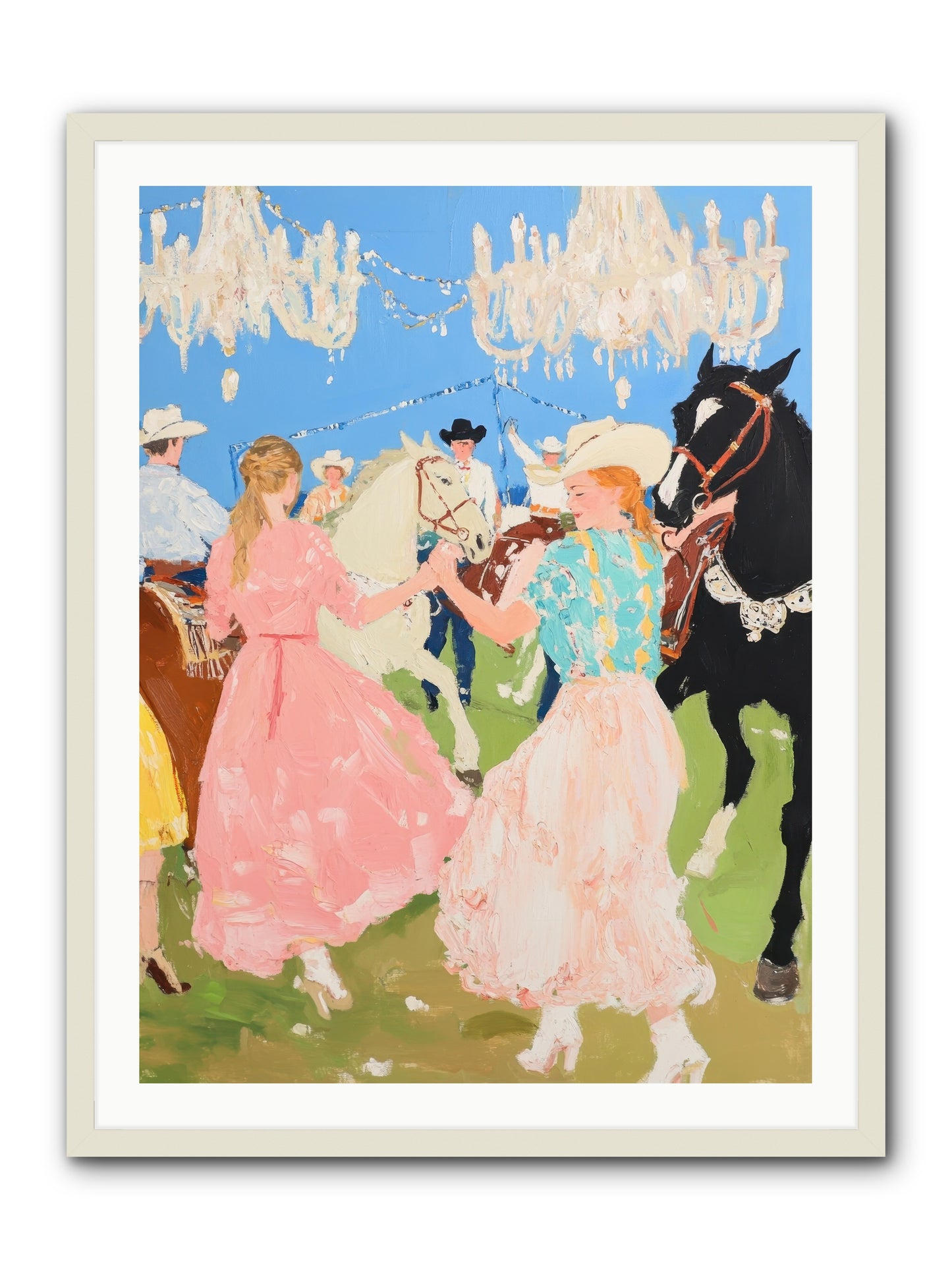 Prairie Dance -- Framed Print - White 30x40