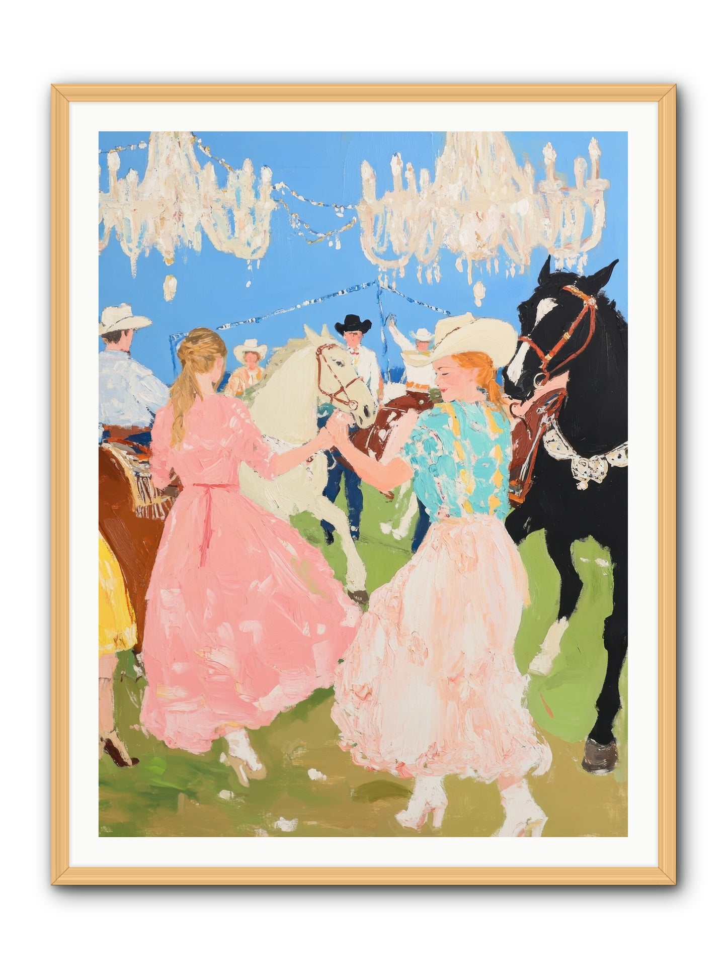 Prairie Dance -- Framed Print - Natural 36x48