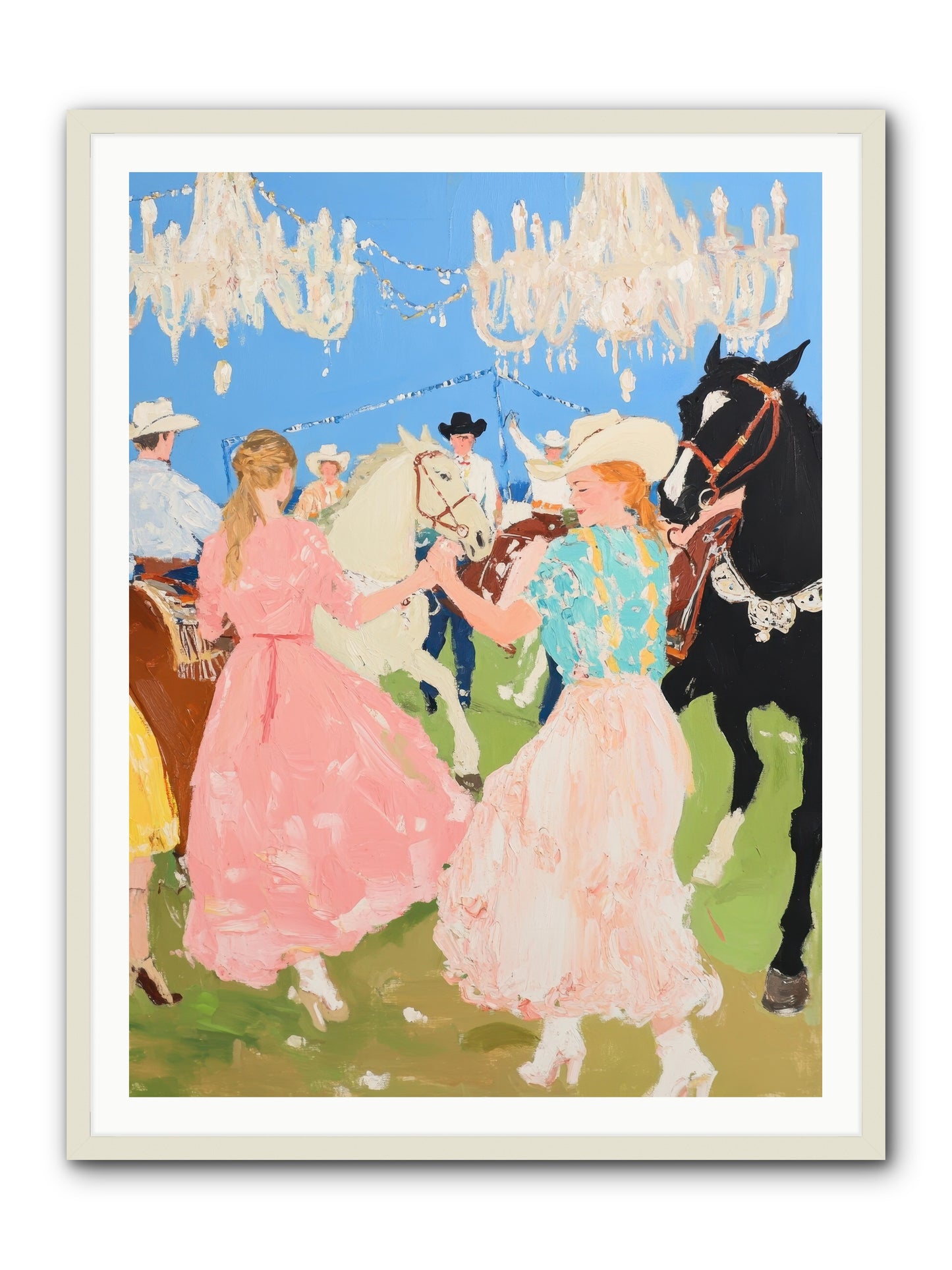 Prairie Dance -- Framed Print - White 36x48