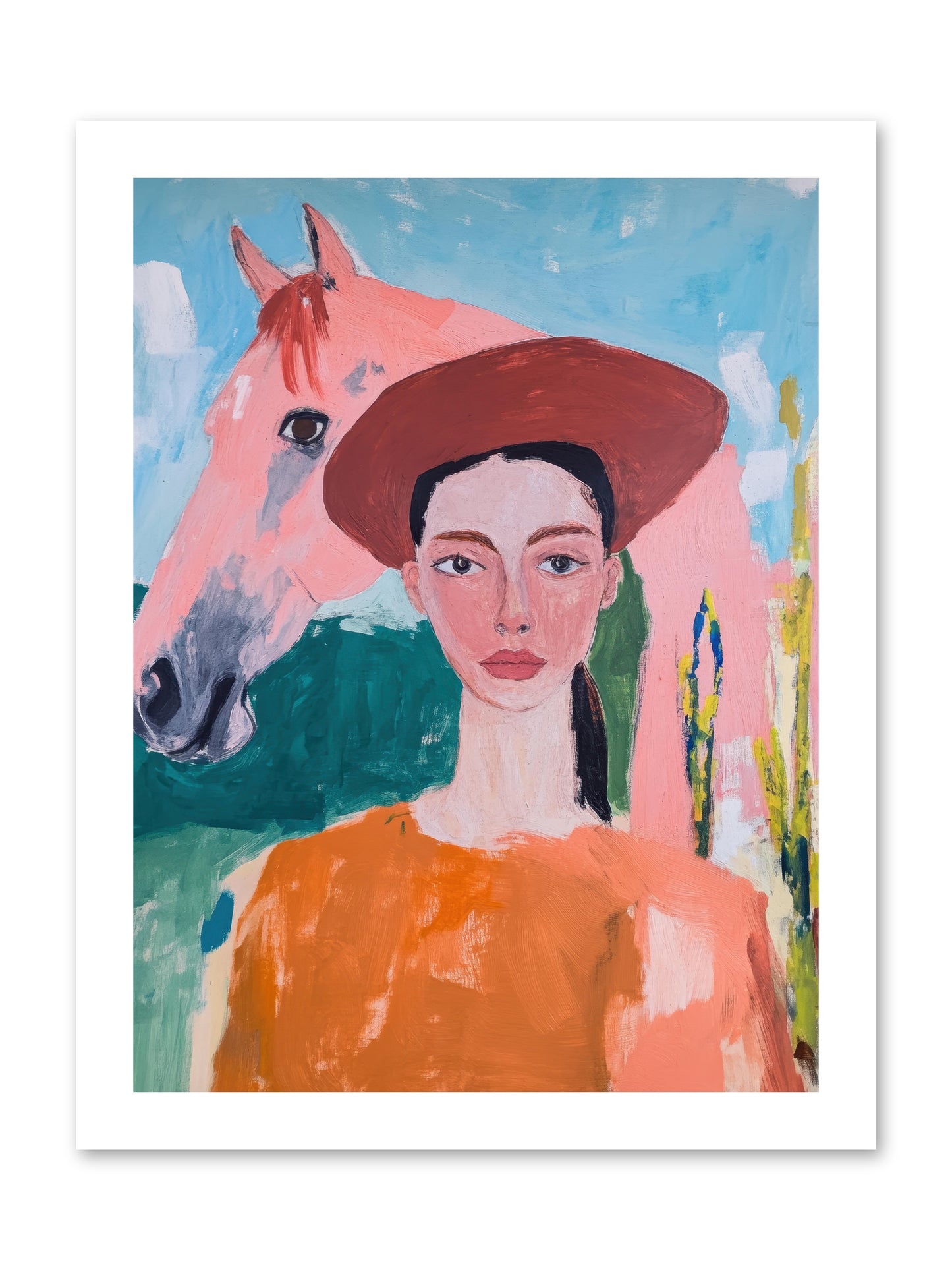 Prairie Dawn Rider -- Paper Print 12x16