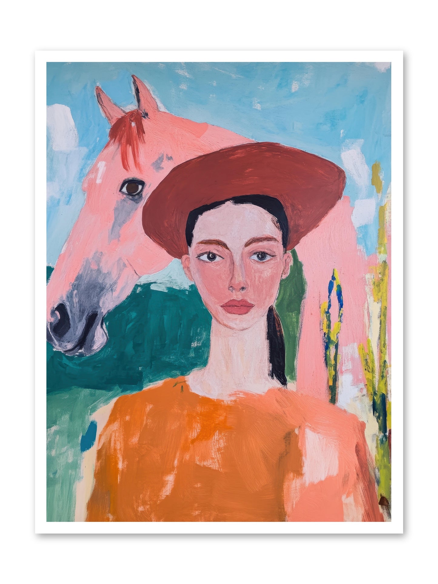 Prairie Dawn Rider -- Loose Canvas Print 30x40