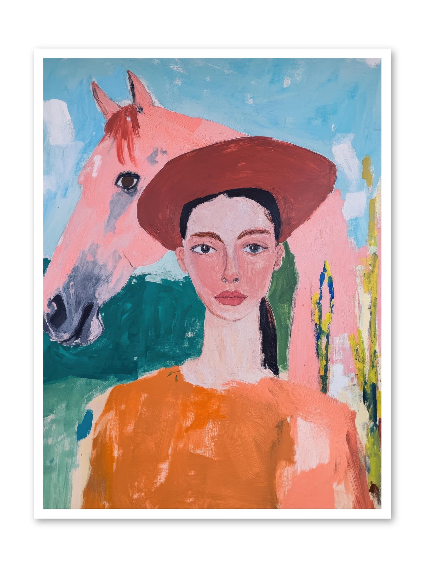 Prairie Dawn Rider -- Paper Print 36x48