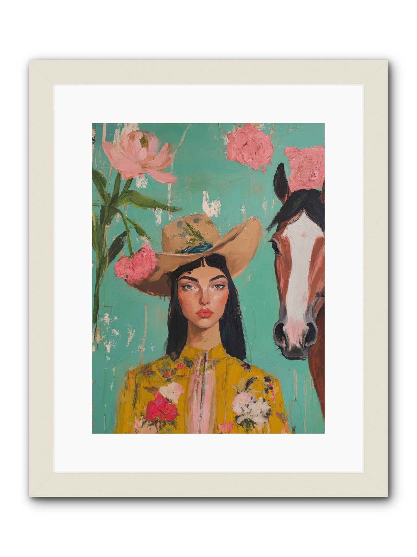 Prairie Duchess -- Framed Print - White 12x16