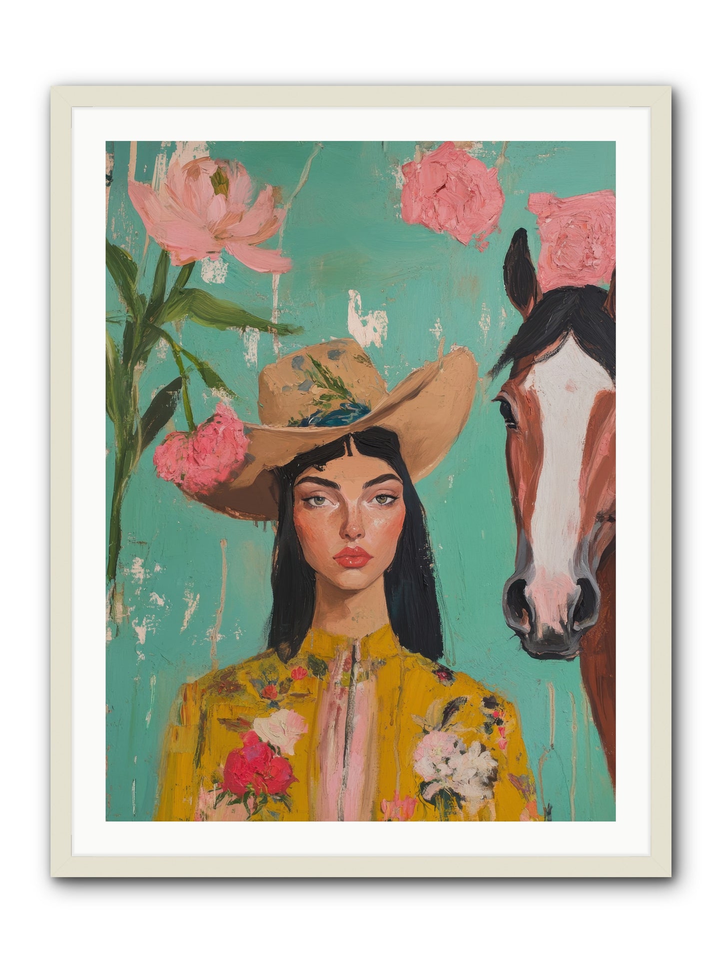 Prairie Duchess -- Framed Print - White 30x40
