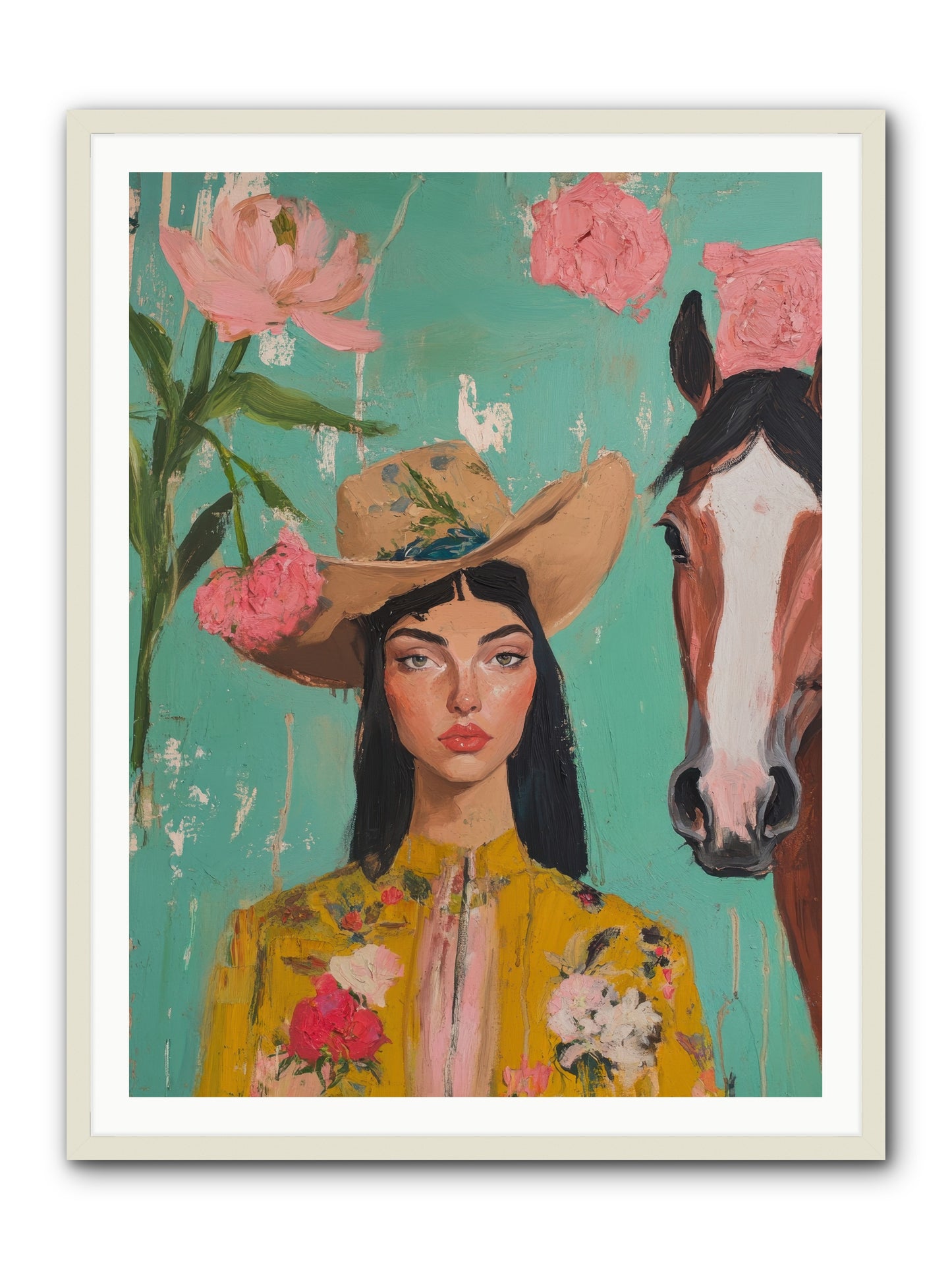 Prairie Duchess -- Framed Print - White 36x48
