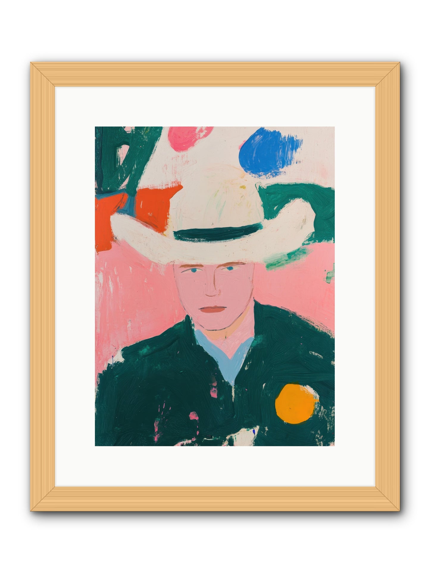 Prairie Fire Ranger -- Framed Print - Natural 12x16