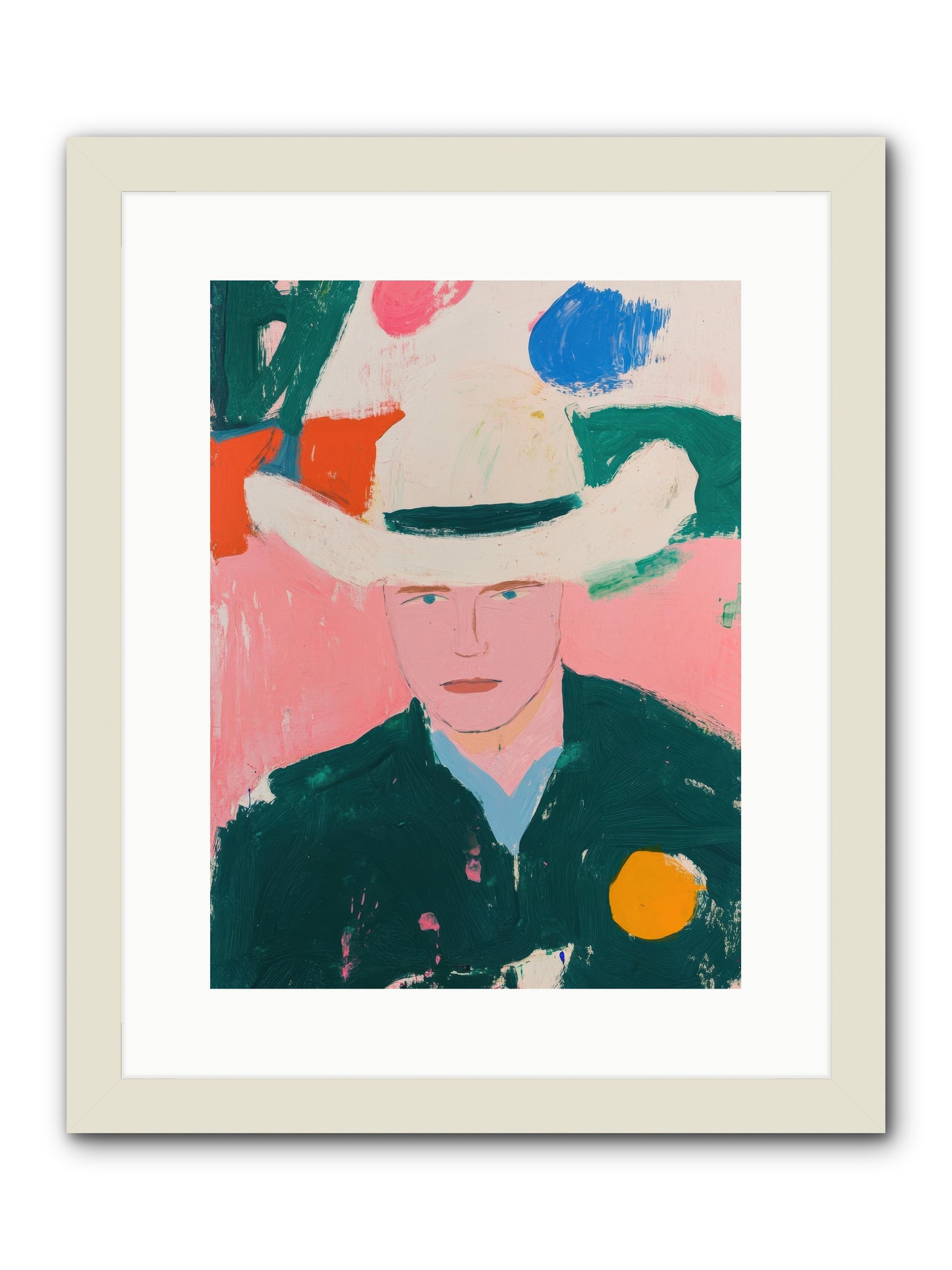 Prairie Fire Ranger -- Framed Print - White 12x16