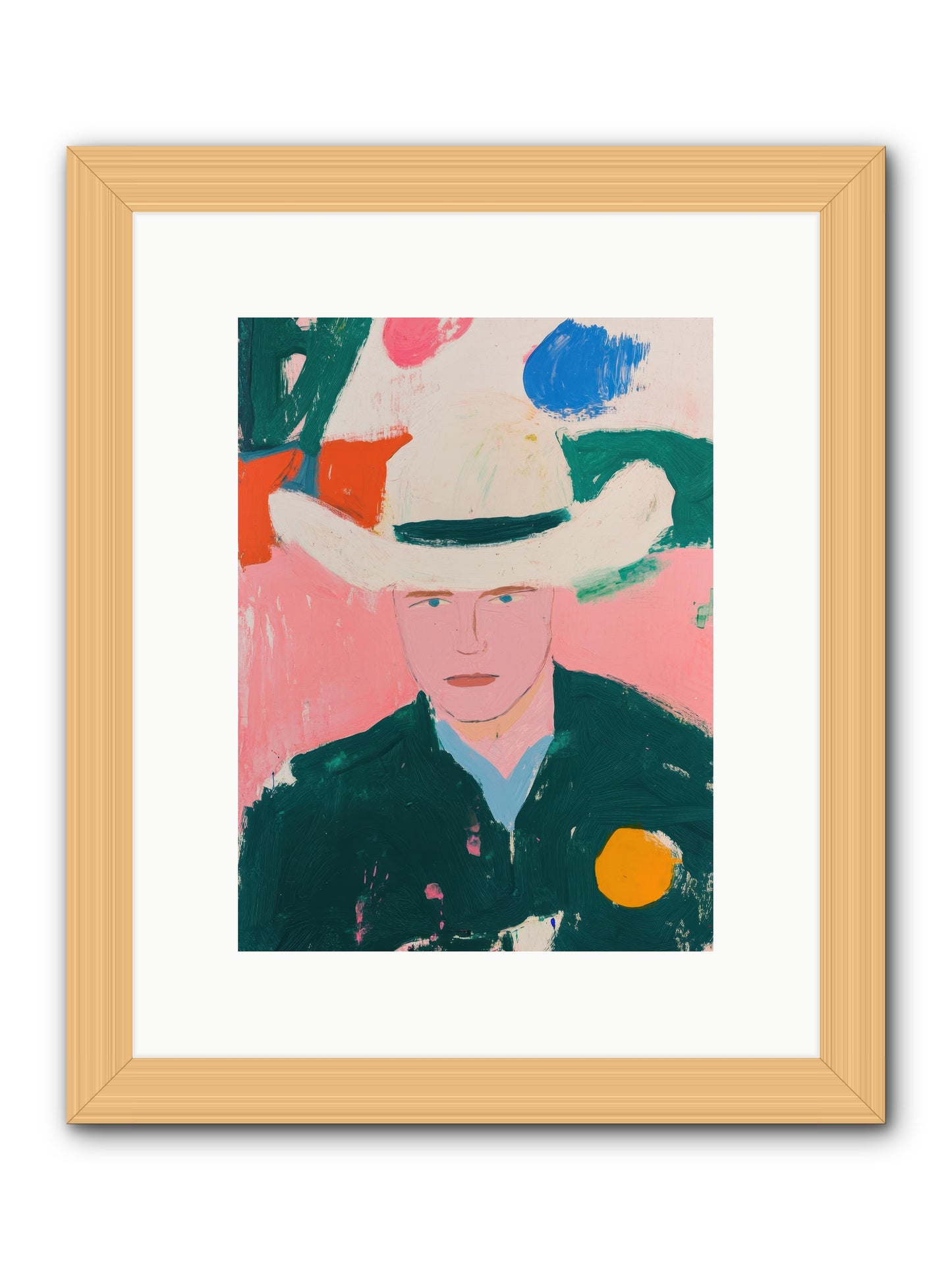 Prairie Fire Ranger -- Framed Print - Natural 9x12