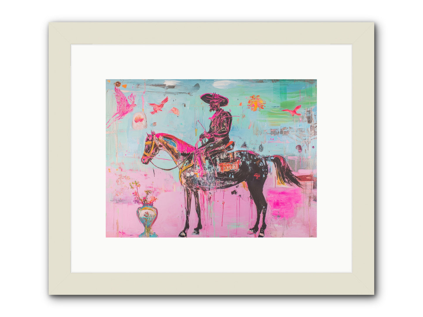Prairie Thunderstorm -- Framed Print - White 12x9