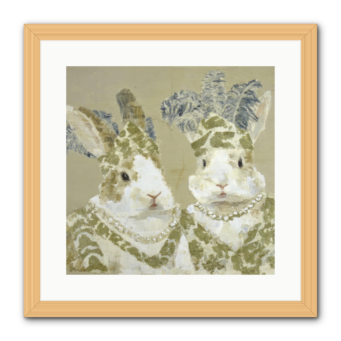 Prelude in Paisley -- Framed Print - Natural 16x16