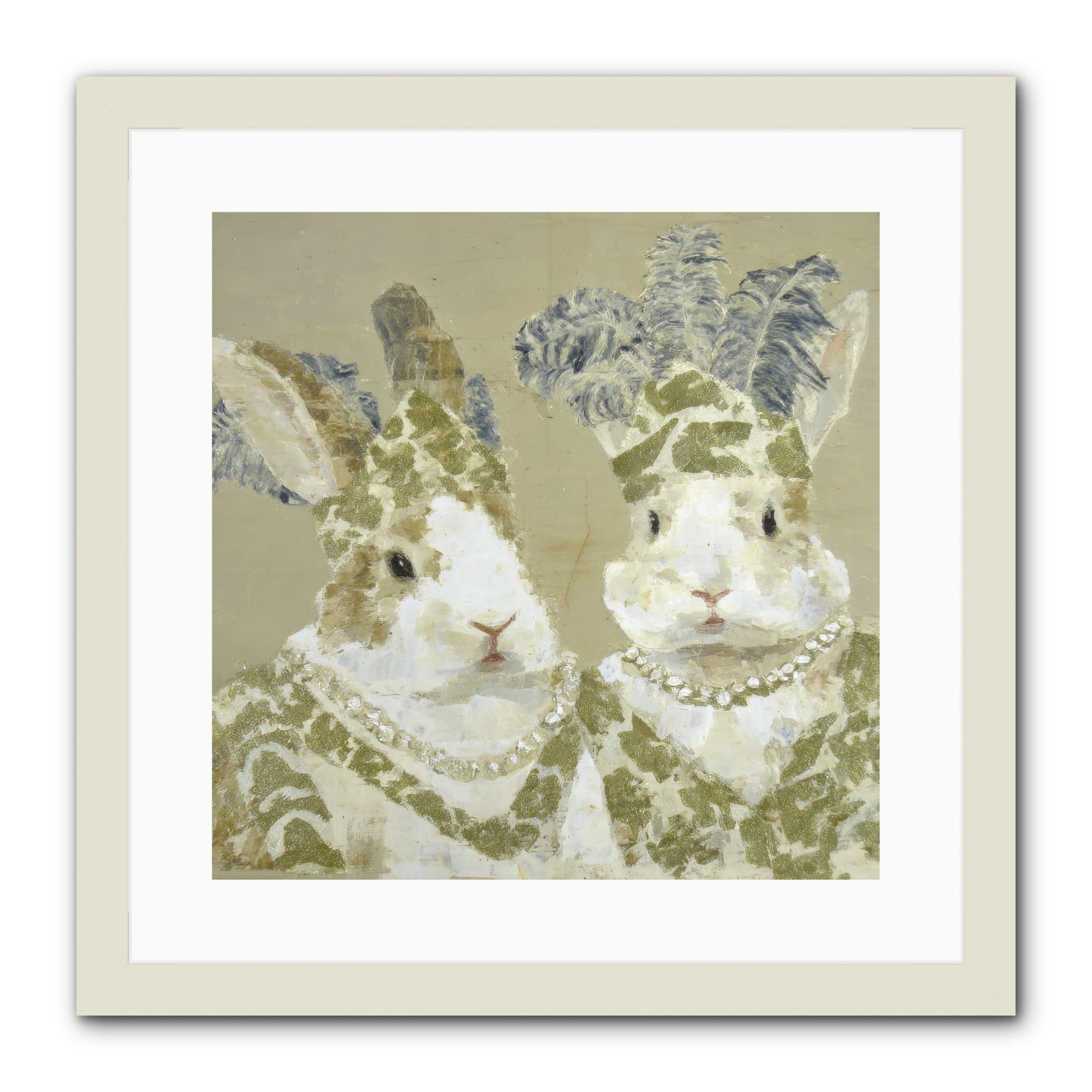 Prelude in Paisley -- Framed Print - White 16x16