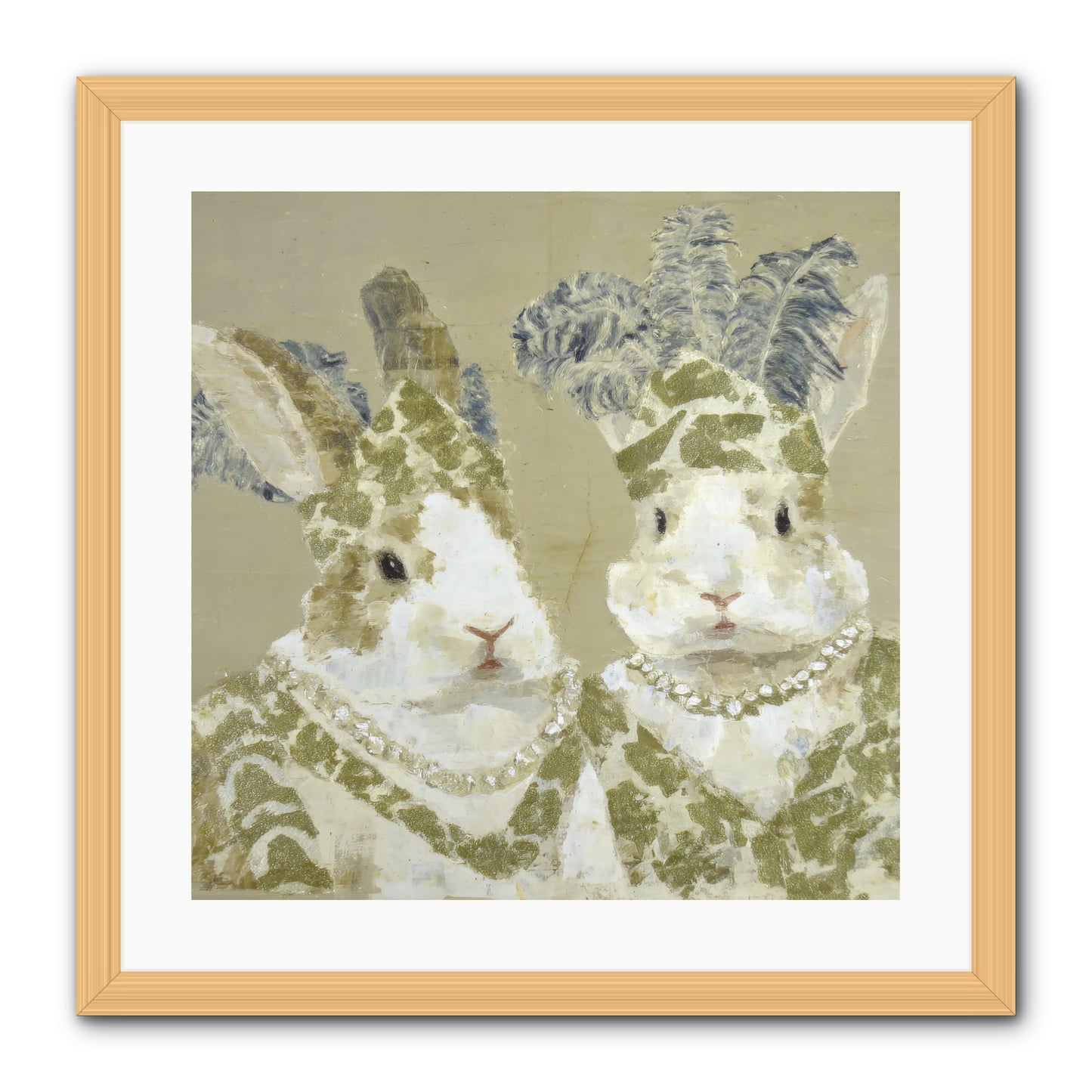 Prelude in Paisley -- Framed Print - Natural 20x20