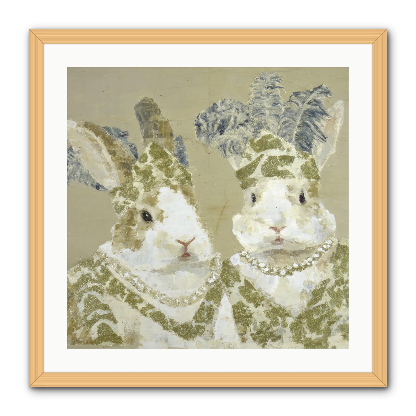 Prelude in Paisley -- Framed Print - Natural 24x24