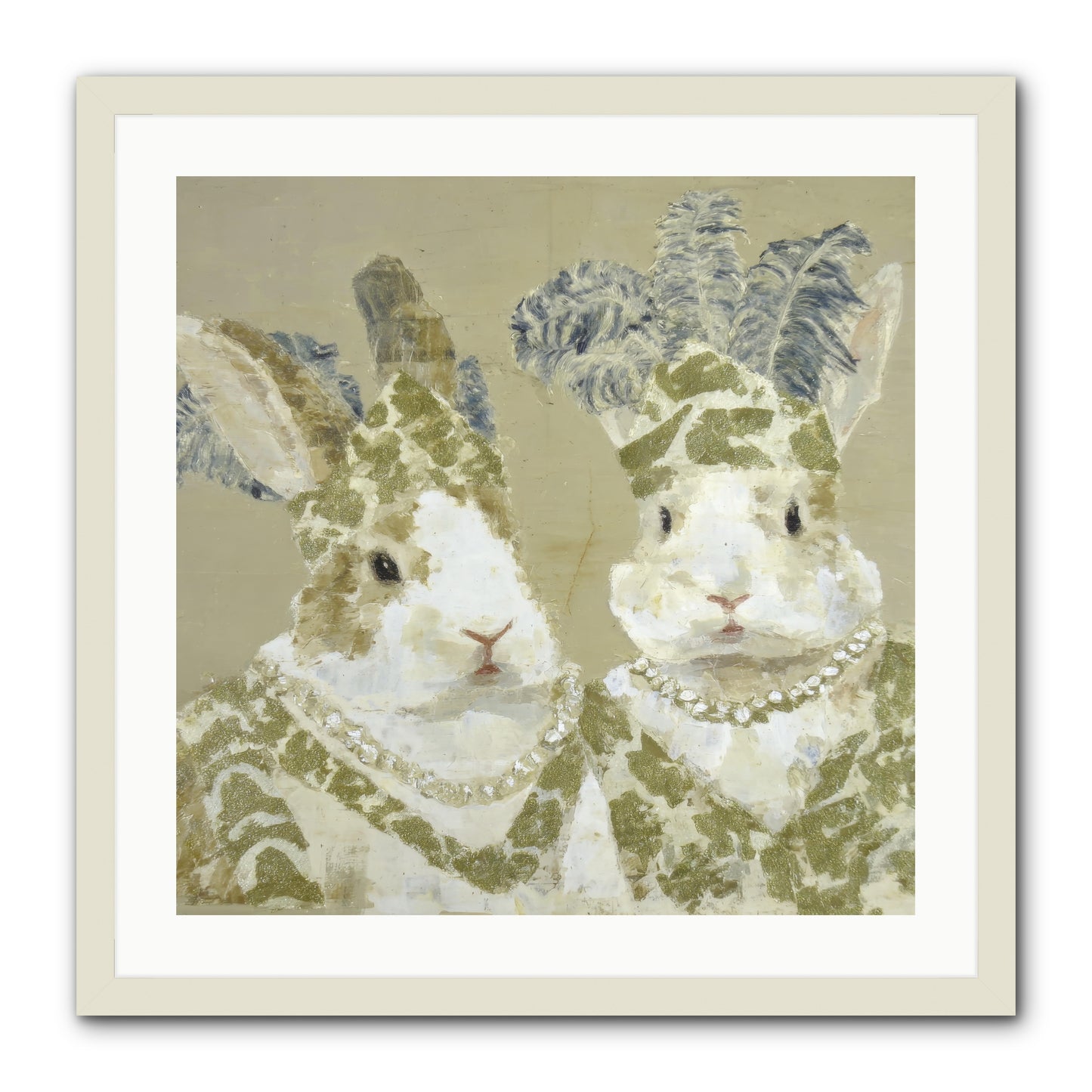 Prelude in Paisley -- Framed Print - White 24x24