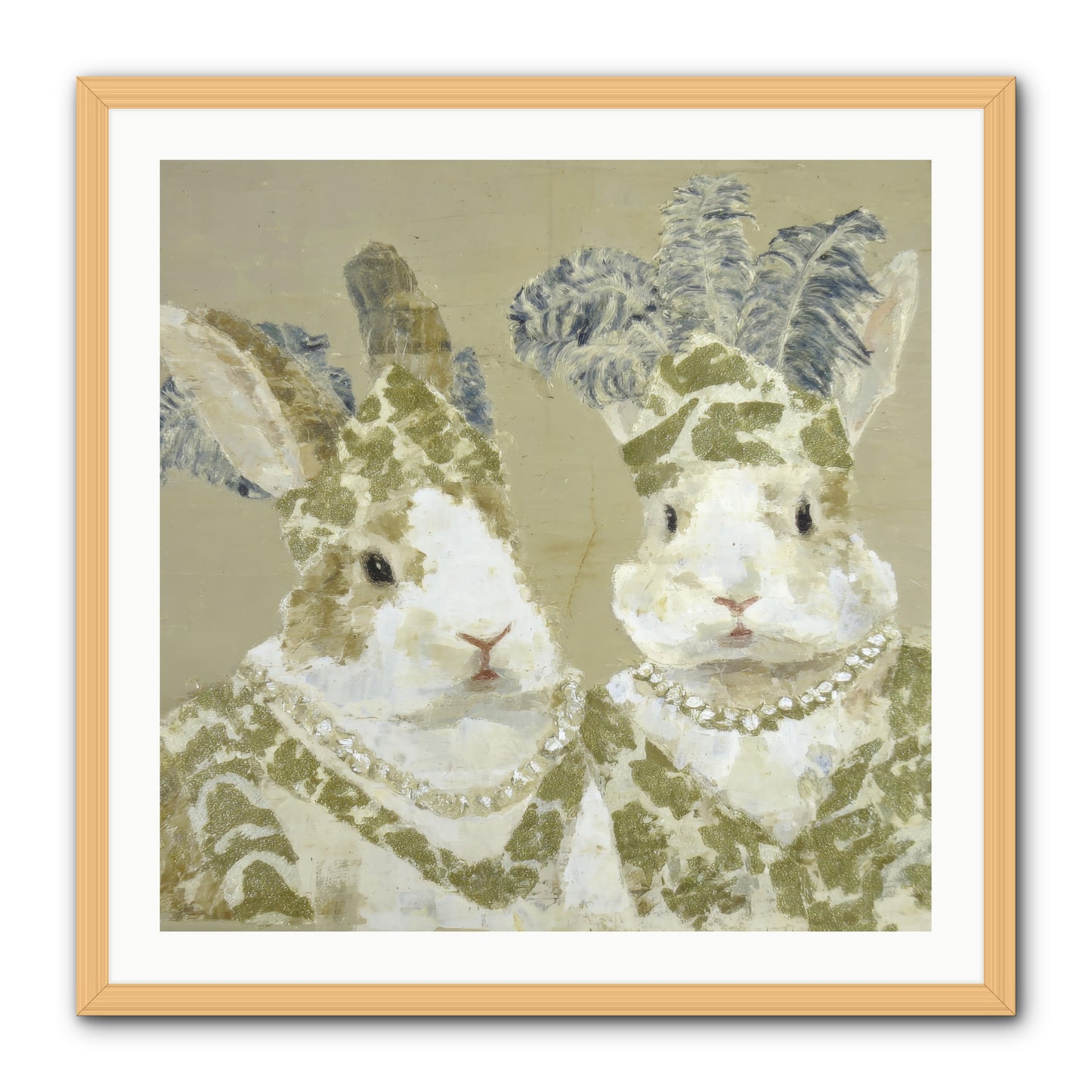 Prelude in Paisley -- Framed Print - Natural 30x30